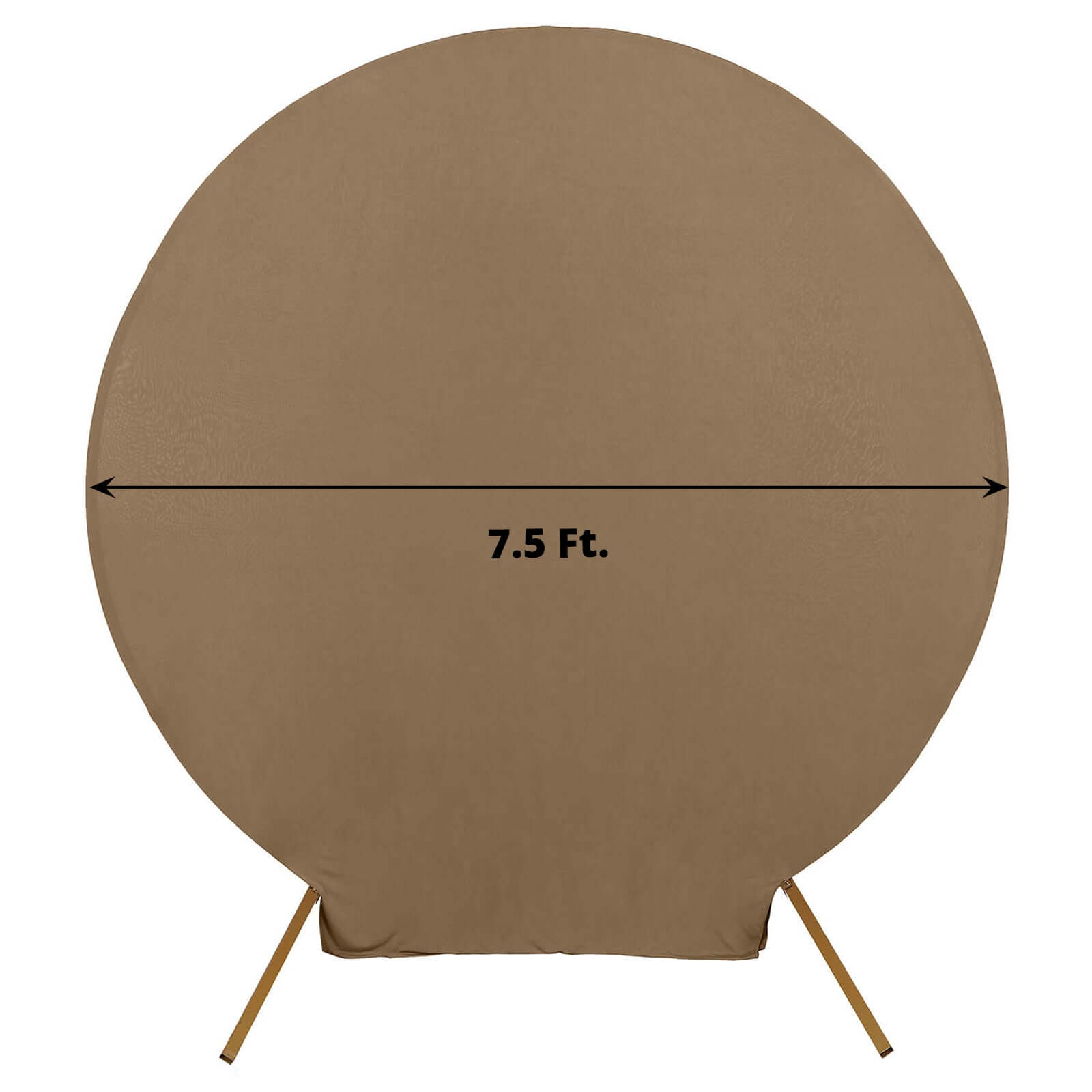 Get This 7.5ft Taupe Round Spandex Party Backdrop Stand Cover for Your Special Events