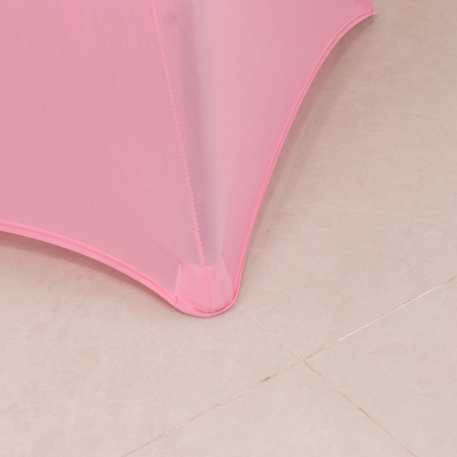 Pink Spandex Stretch Fitted Cocktail Table Cover - Easy Maintenance for 24-32