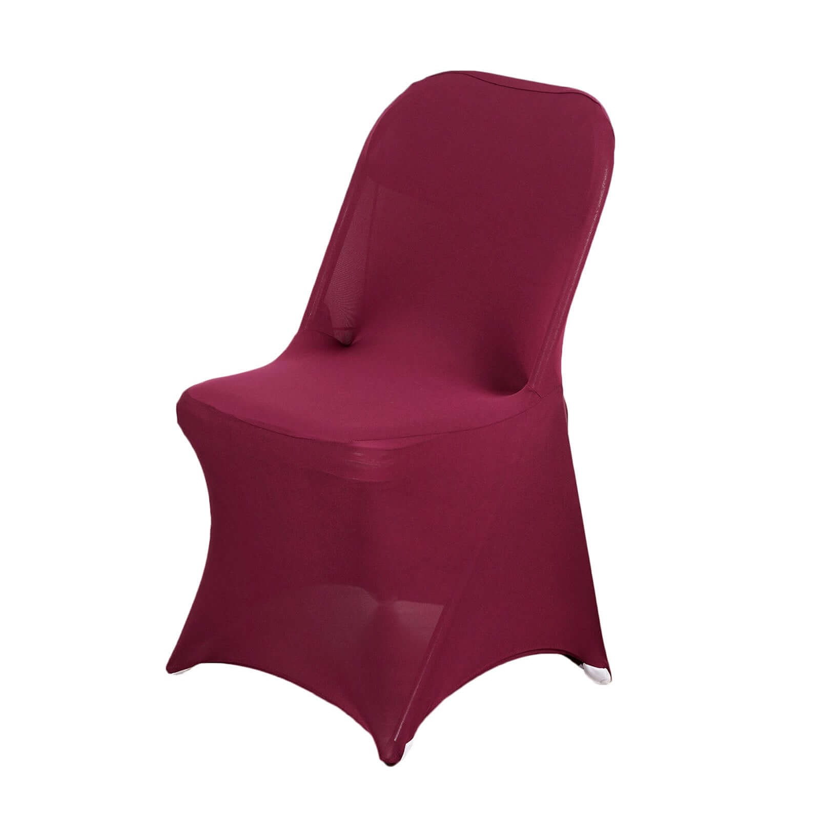 Reusable & Wrinkle-Resistant 160GSM Burgundy Spandex Stretch Slipcover for Folding Chairs