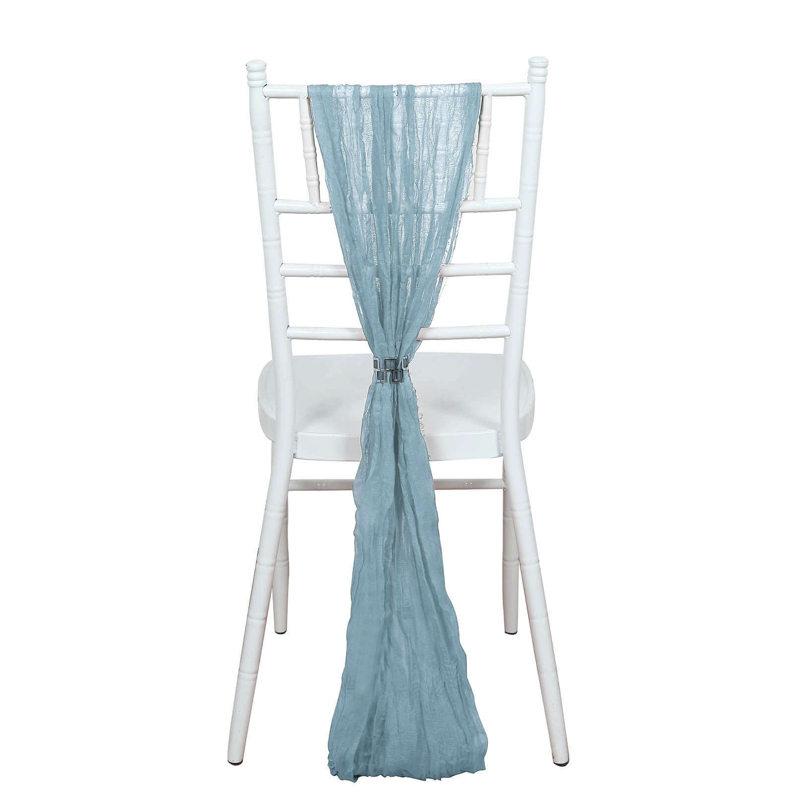 Hot Deal! 5-Piece Set of Dusty Blue Cheesecloth Chair Sashes for Boho Decor