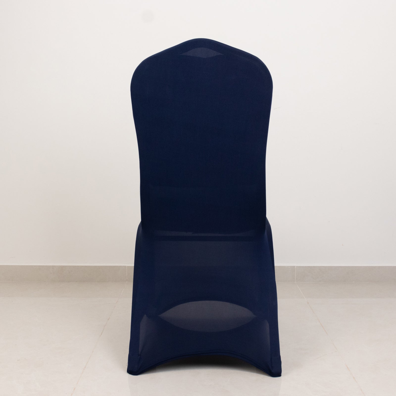 Hot Deal! Navy Blue Premium 220GSM Spandex Stretch Chair Cover with Foot Pockets for Banquet Chairs