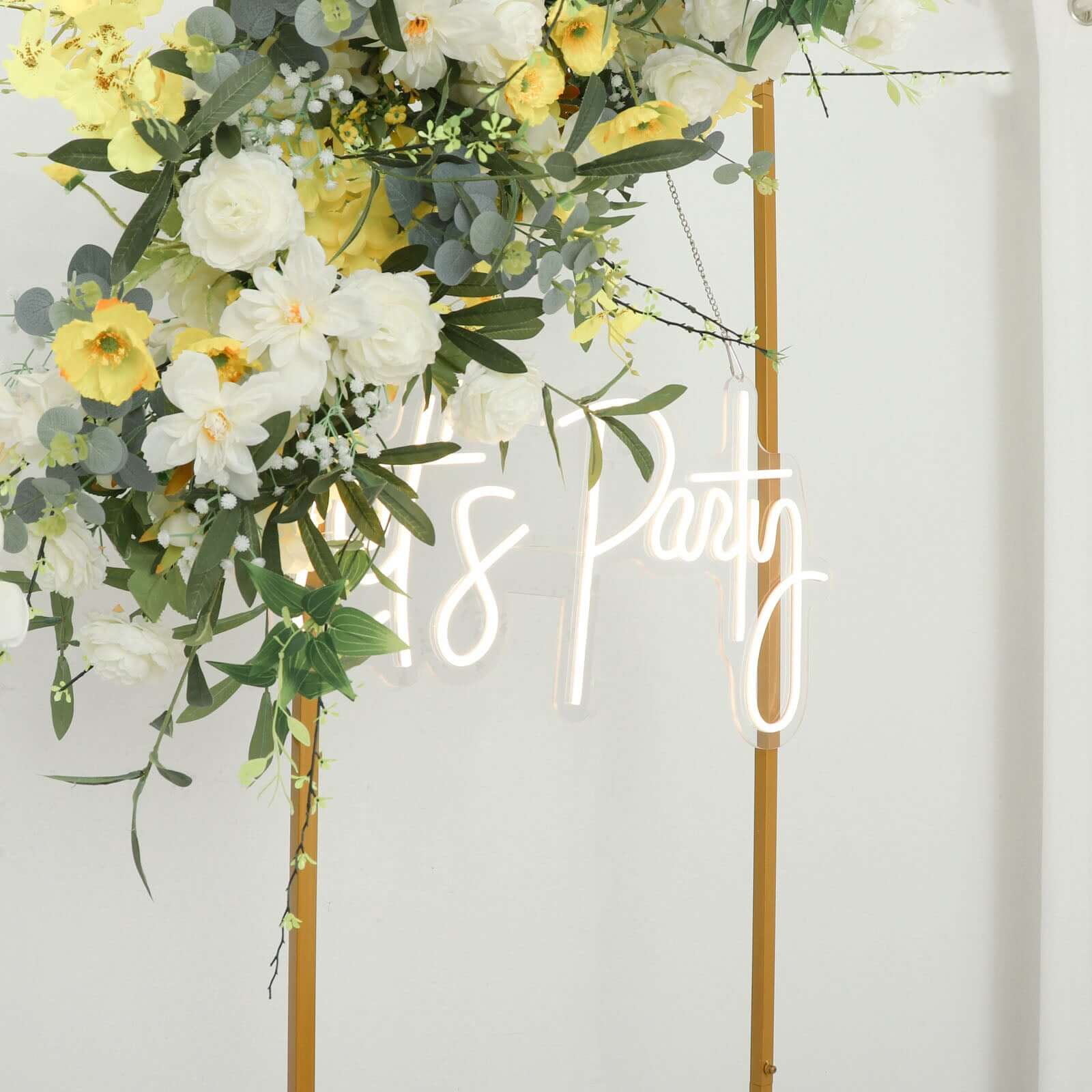 Hot Sale! 6.5ft Slim Gold Metal Rectangular Wedding Arch Backdrop Stand