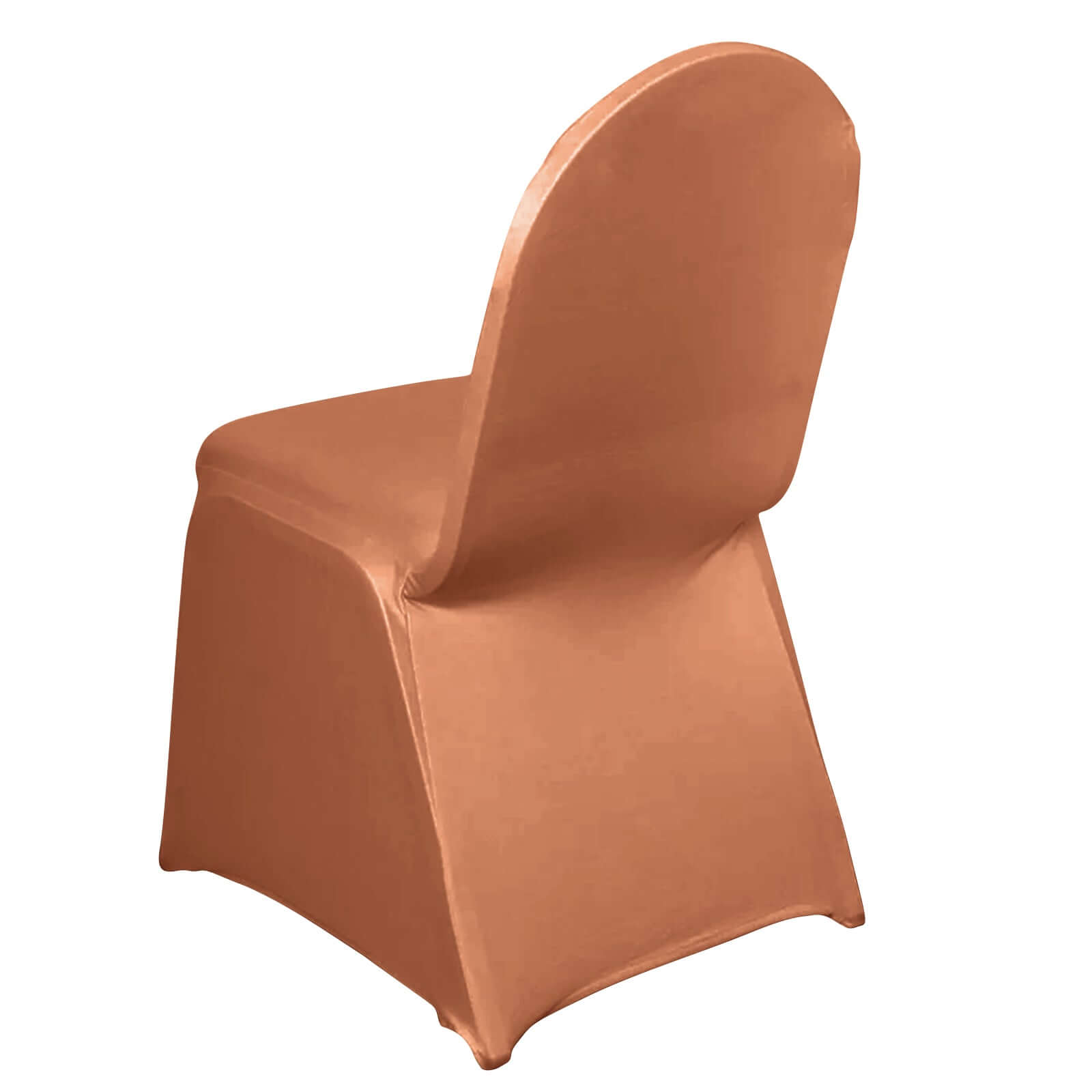 Terracotta (Rust) Spandex Stretch Slip-On Chair Cover for Banquet Chairs - 160GSM Fabric