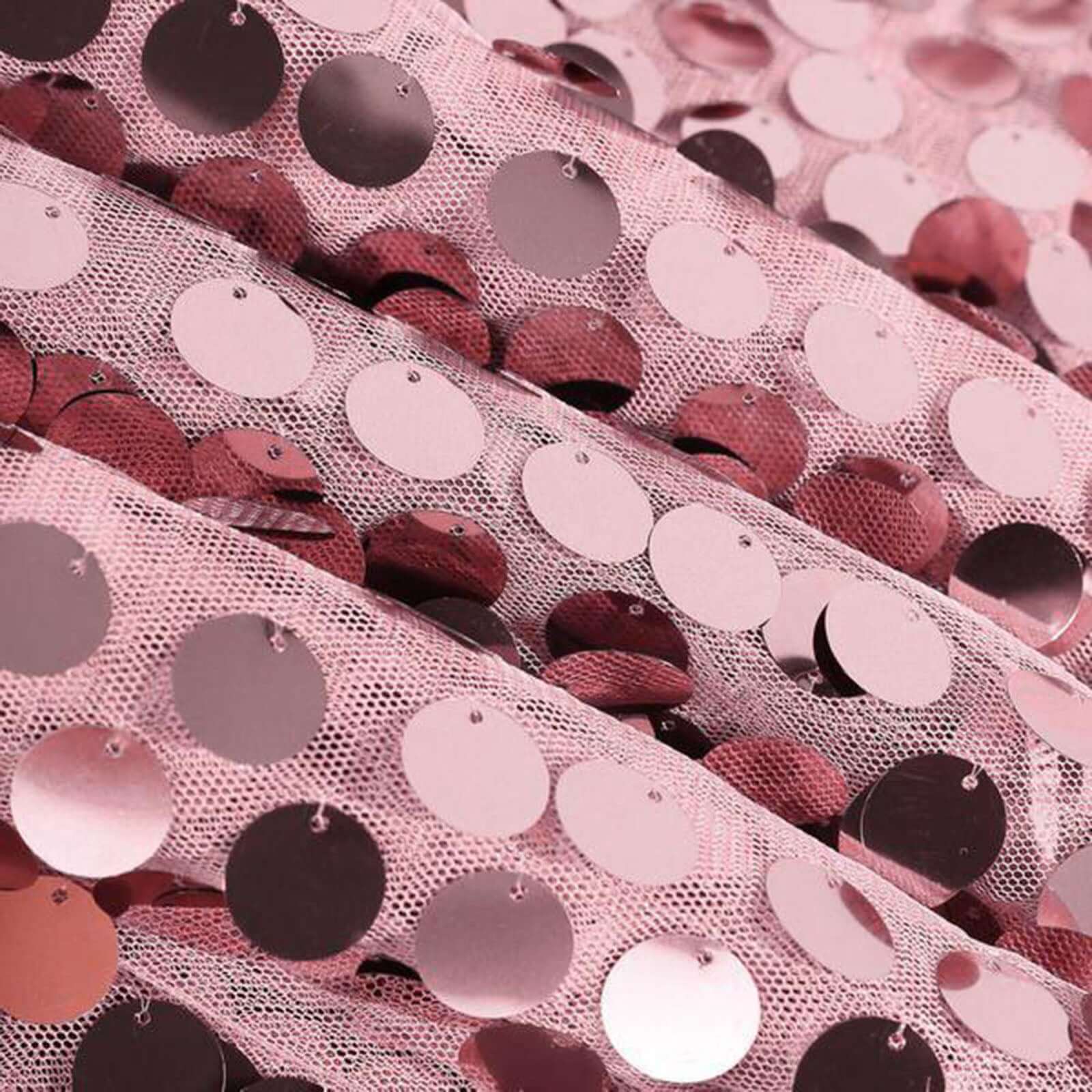 Hot Sale! Pink Sequin Round Tablecloth - 120