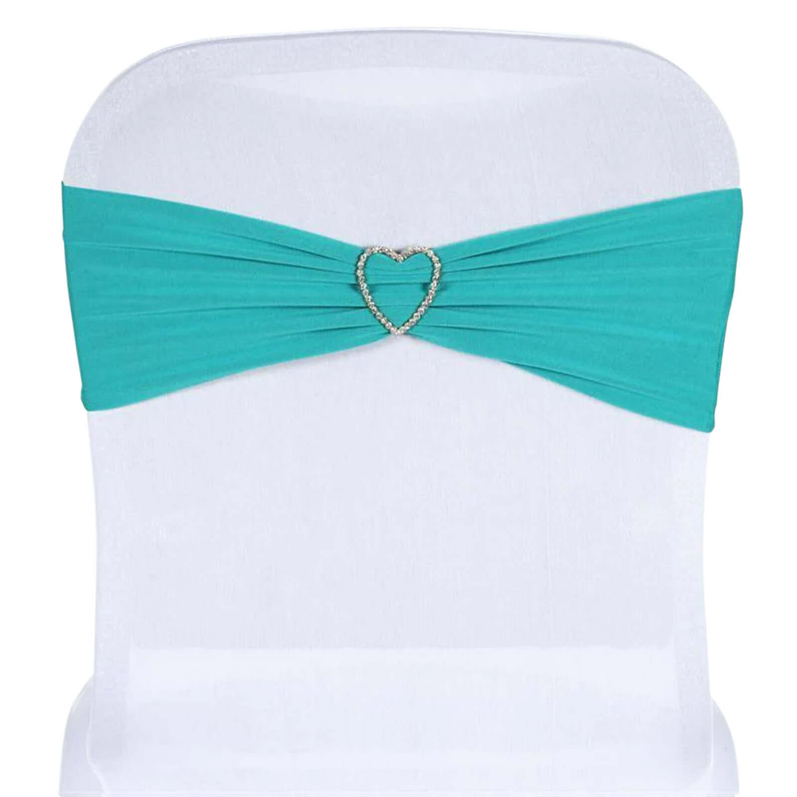 Hot Deal! 5-Pack Turquoise Stretch Spandex Chair Sashes, 5x12