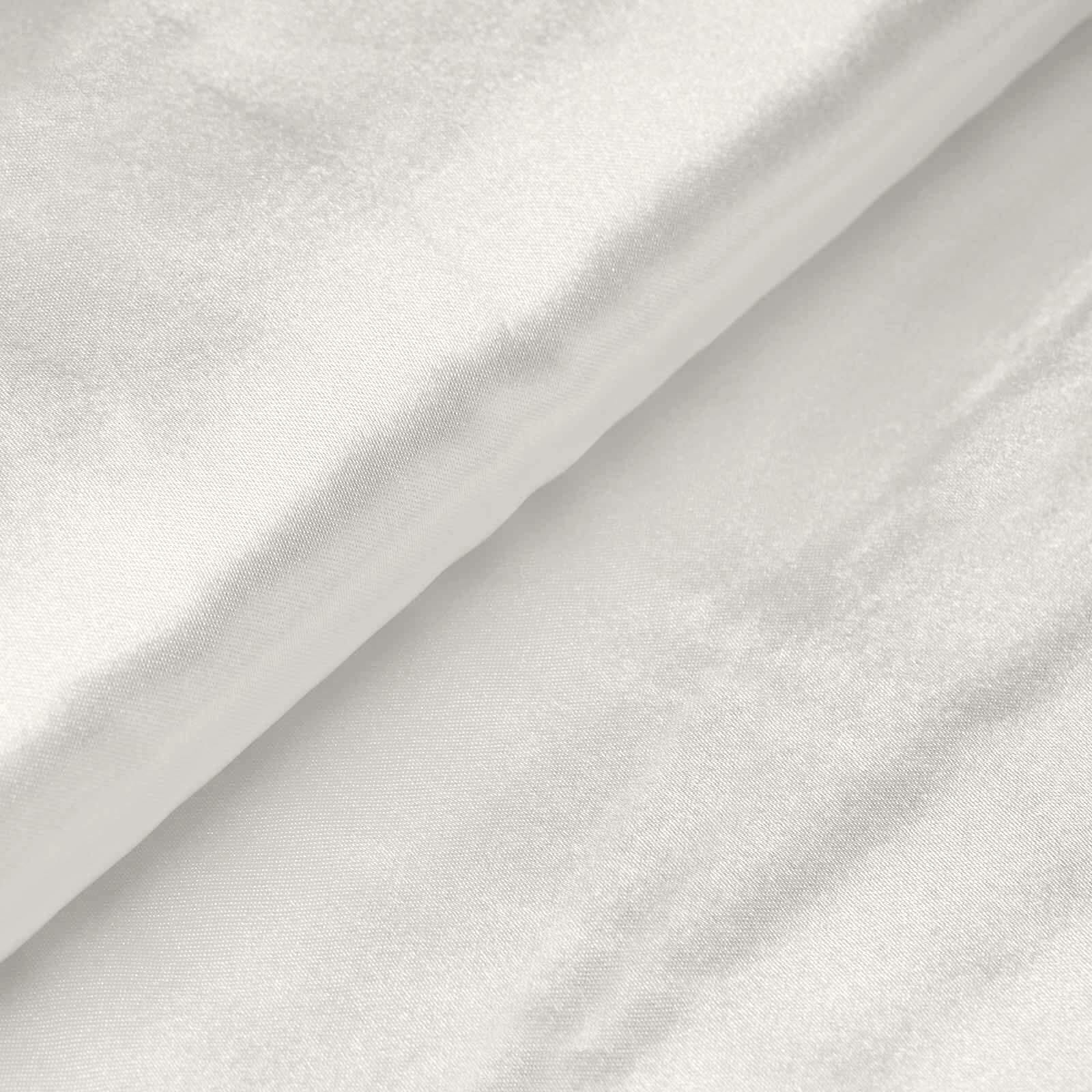 54-Inch Wide, 10-Yard Ivory Unfinished Satin Fabric Bolt