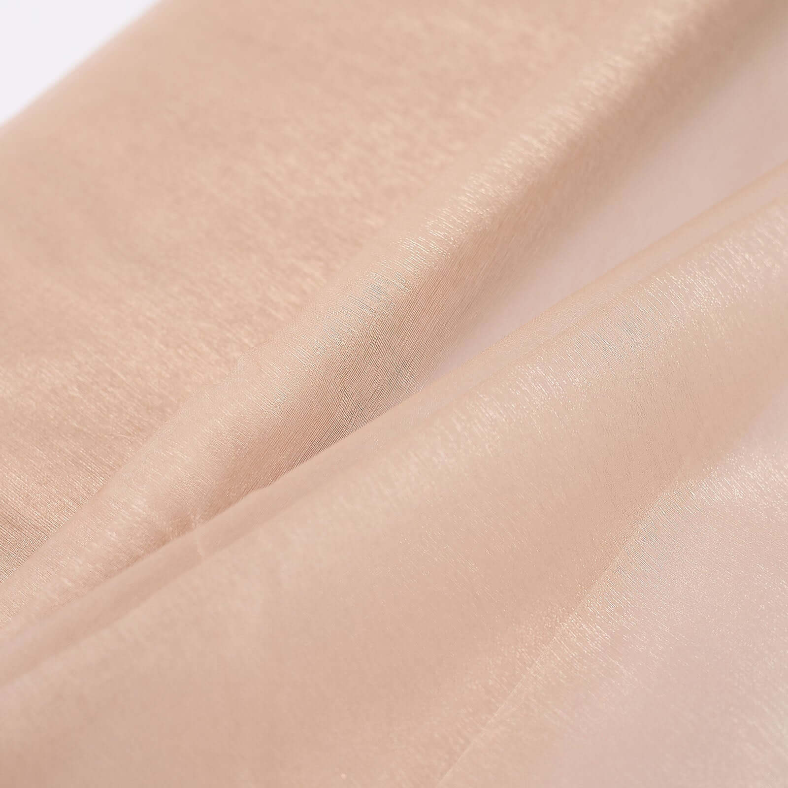 10yd Nude High-Quality Sheer Chiffon Fabric Bolt for DIY Drapery