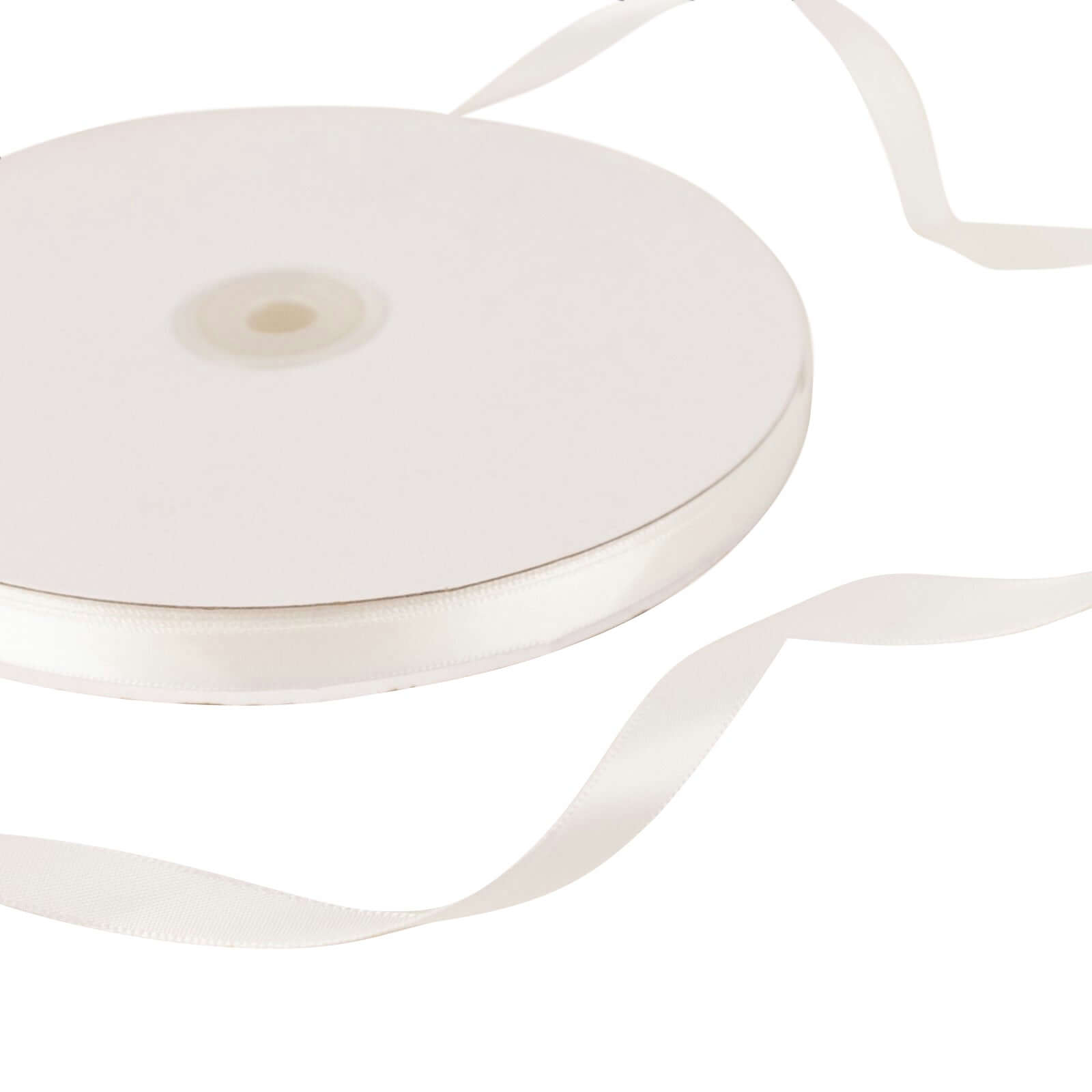 Hot Sale! 100-Yard 3/8-Inch White Single-Face Decorative Satin Ribbon for Various Occasions