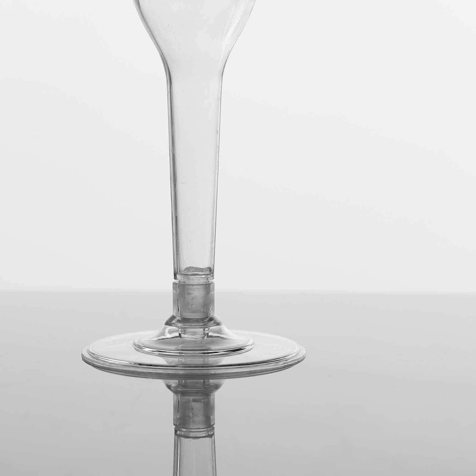 12-Pack Disposable 6oz Clear Flared Plastic Champagne Flutes - Ideal for Special Occasions