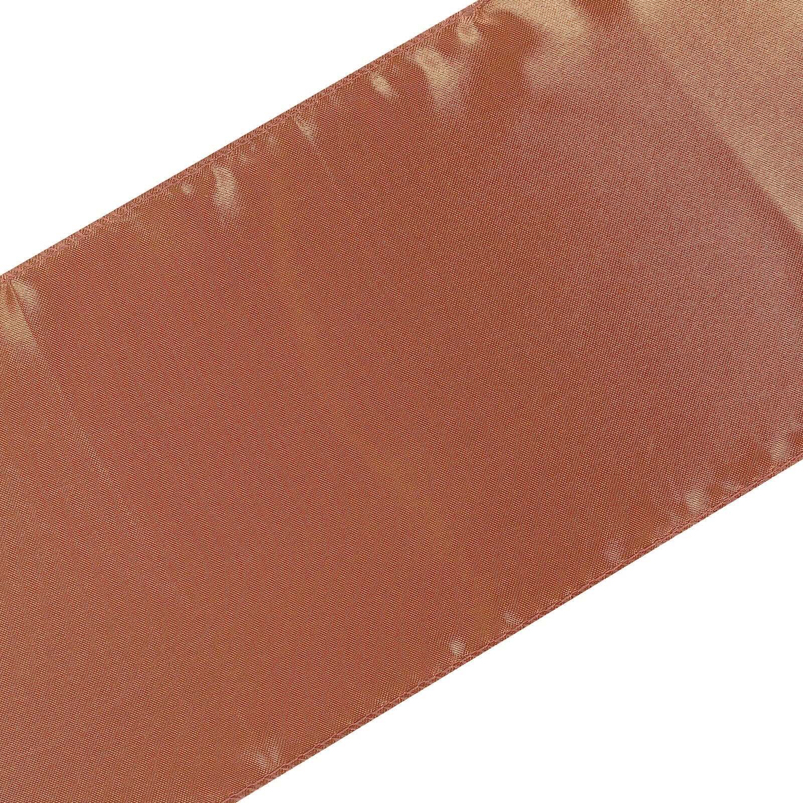 5-Pack Terracotta (Rust) Satin Chair Sashes - Durable & Shiny Bows