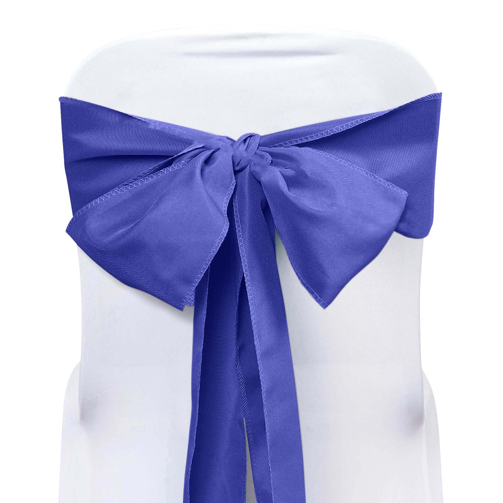 Set of 5 Royal Blue Polyester Chair Sashes, 6x108 Inches