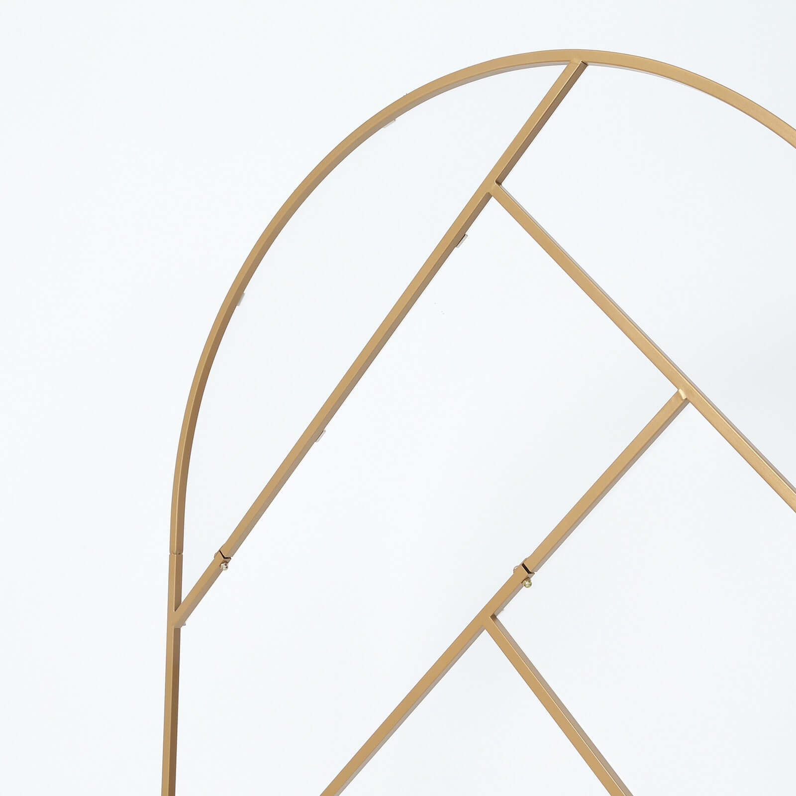 7ft Tall Gold Metal Geometric Flower Frame Prop Stand - Ideal for Weddings!