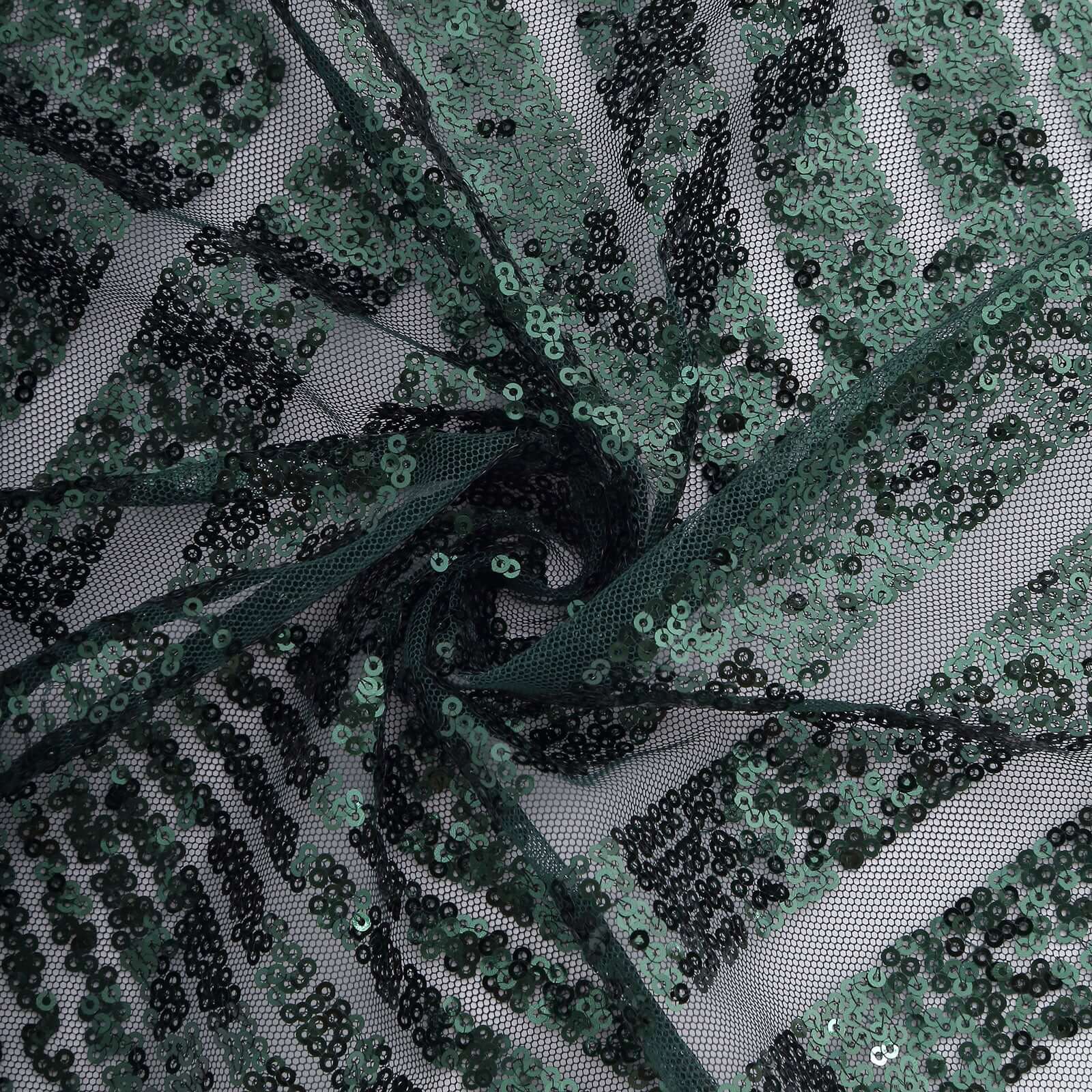 Get Reusable Diamond Pattern Sequin Dinner Napkins in Hunter Emerald Green, 20x20 Size