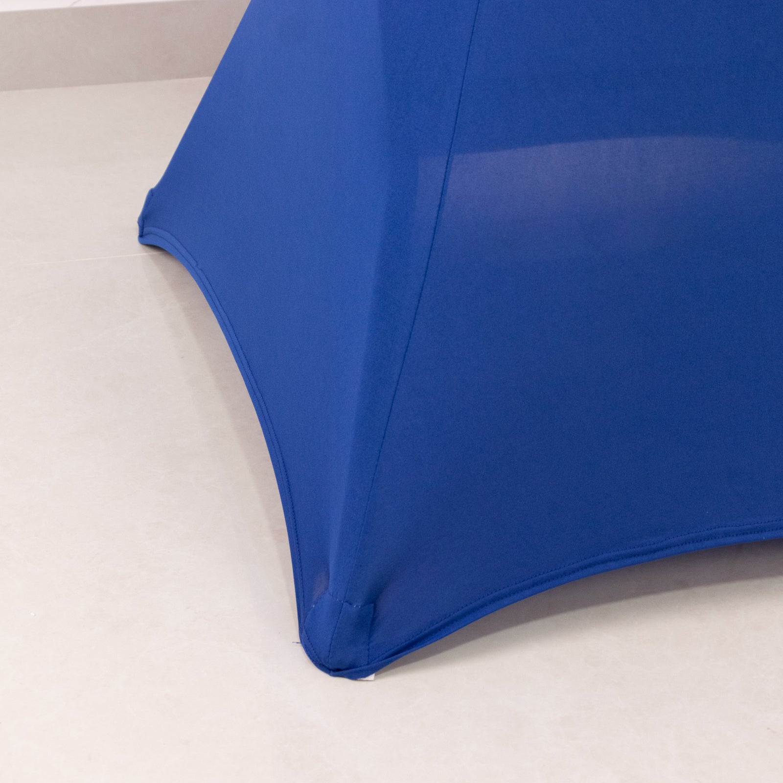 Royal Blue Spandex Stretch Fitted Cocktail Table Cover - Easy to Maintain, Ideal for 33-36