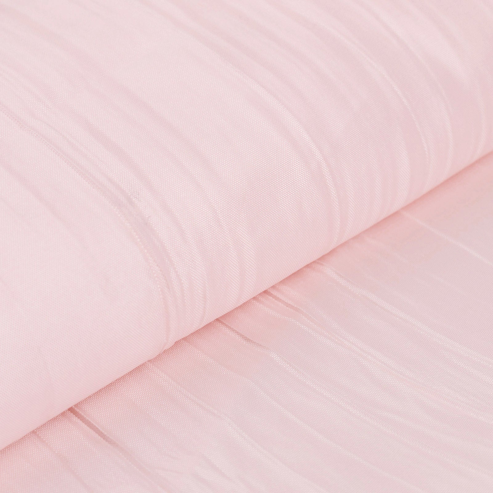 Premium Blush Accordion Crinkle Taffeta Fabric Bolt - 54 Inches Wide, 10 Yards Long