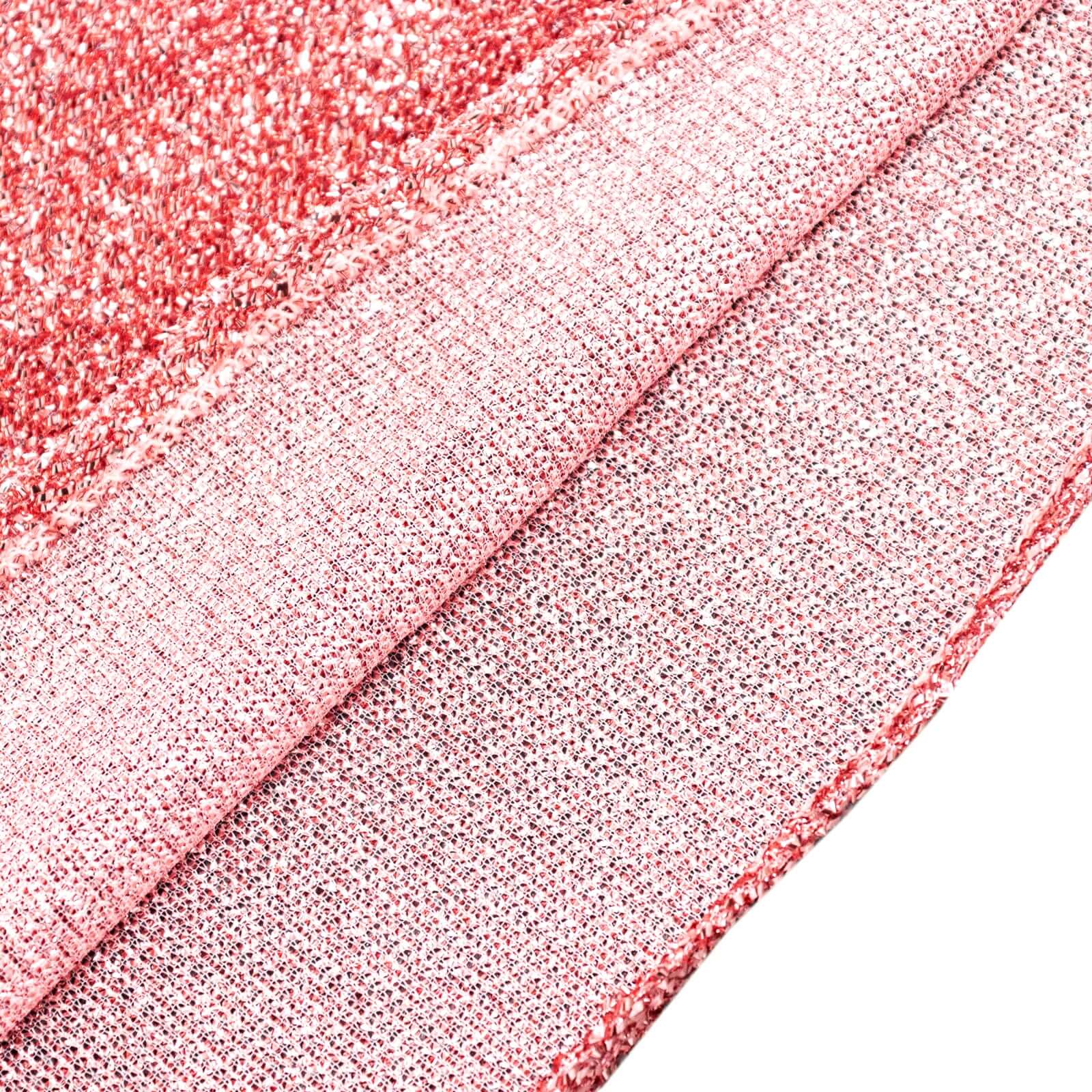 4-Piece Rose Gold Chiara Wedding Arch Covers in Shimmer Tinsel, for 2.5ft - 7ft Half Moon Stands