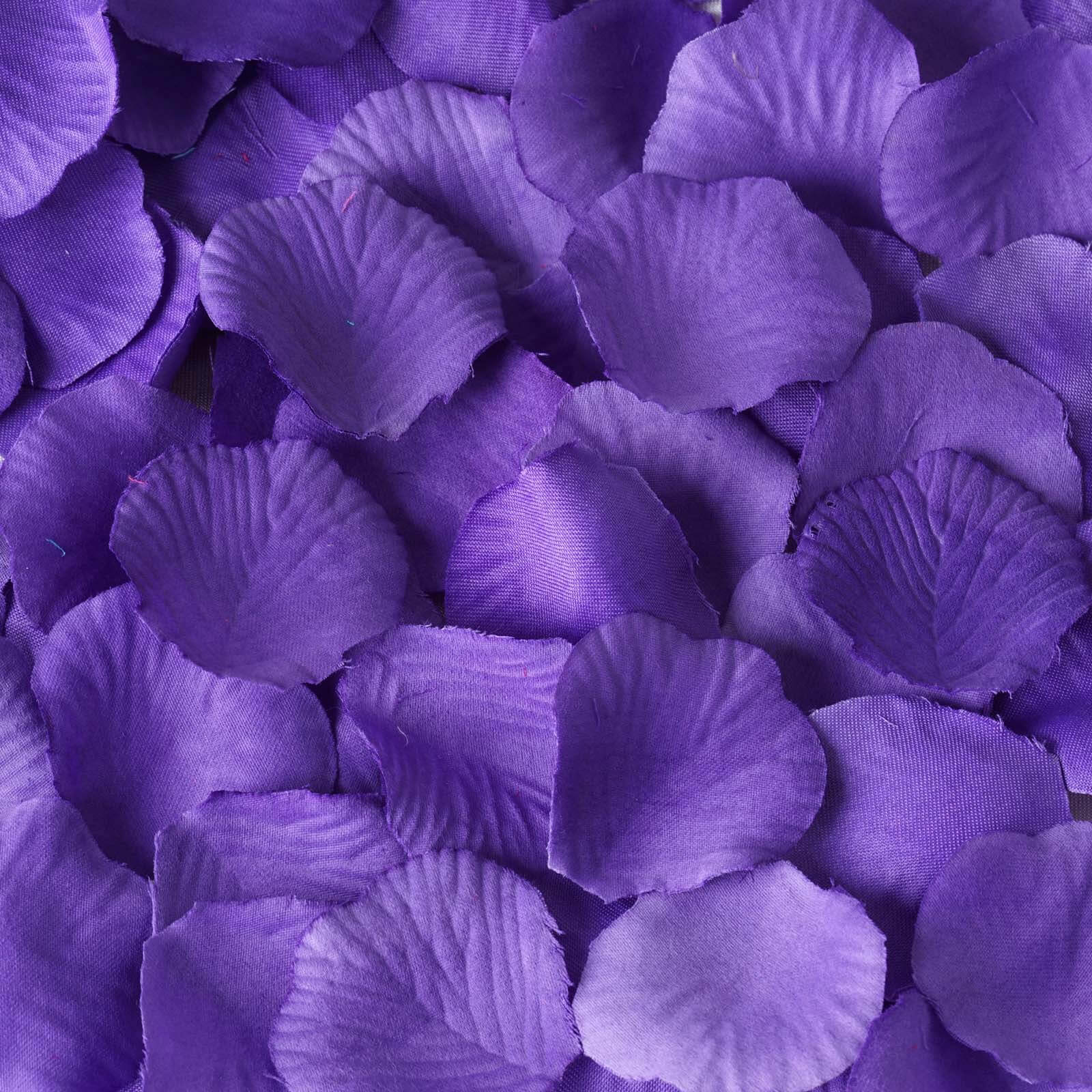500-Piece Set of Purple Silk Rose Petal Confetti - Ideal Decor for Tables and Floors