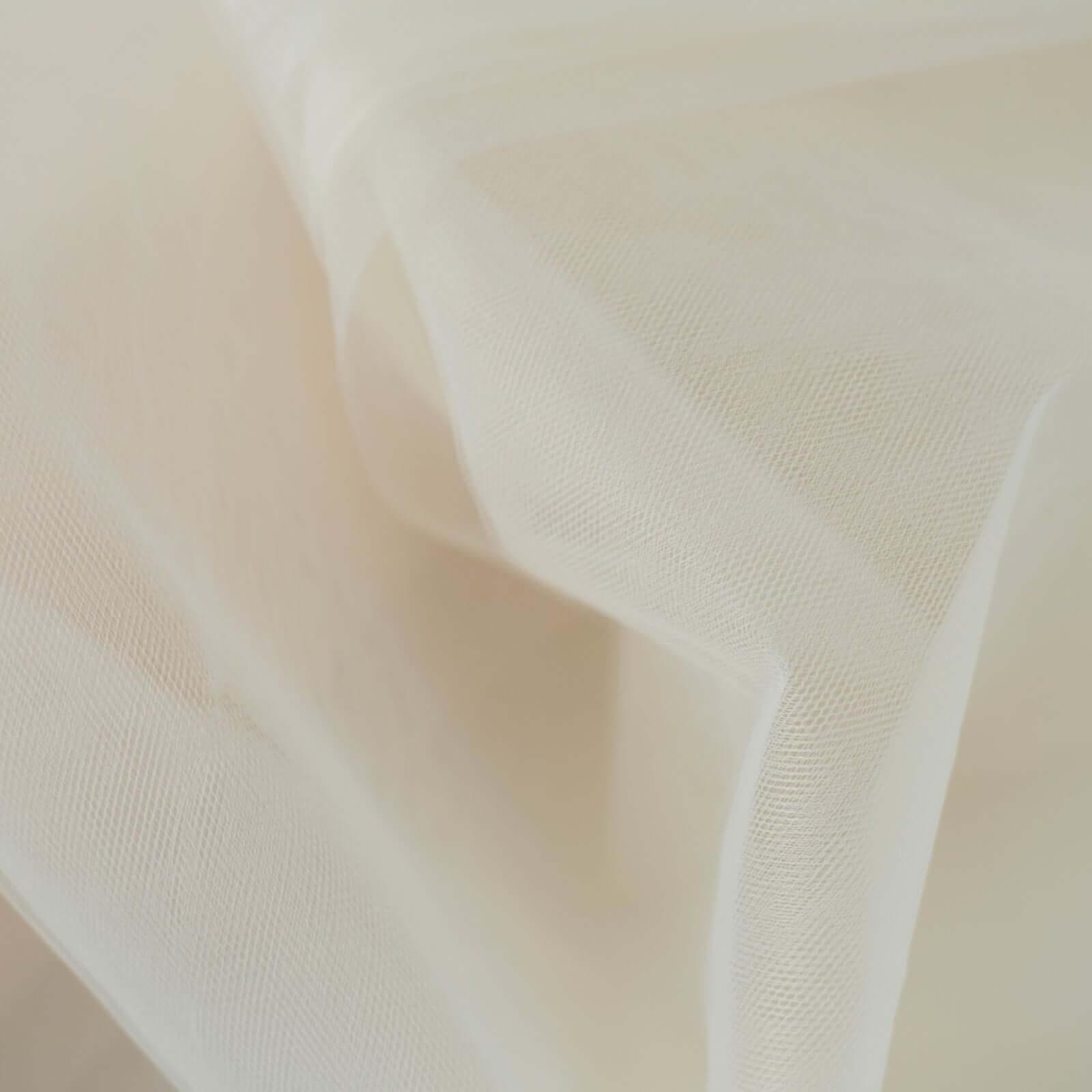 Hot Deal! 108'x50 Yards Ivory Tulle Fabric Bolt for DIY Crafts