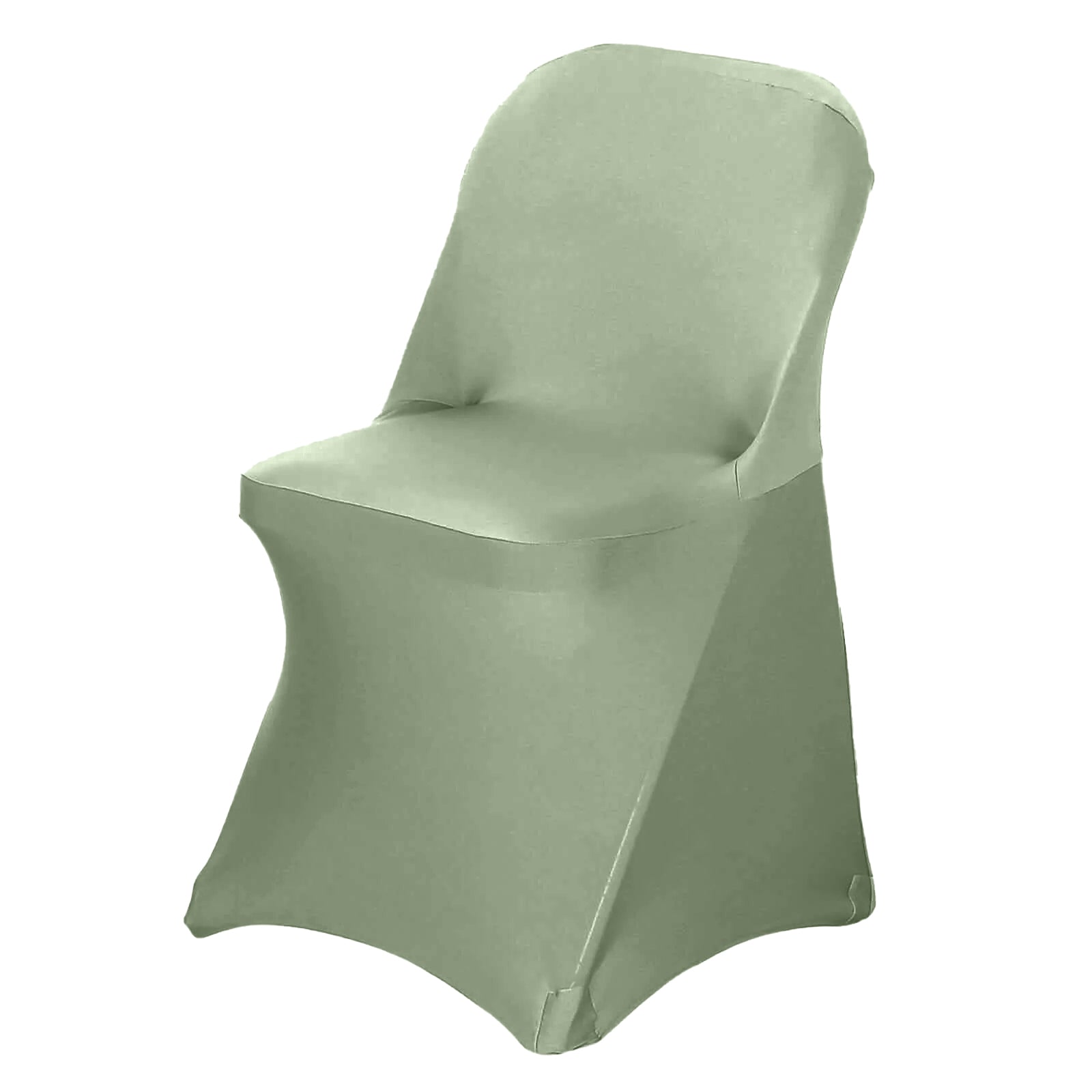 Discount! Reusable & Wrinkle-Resistant 160GSM Spandex Folding Chair Cover in Dusty Sage Green
