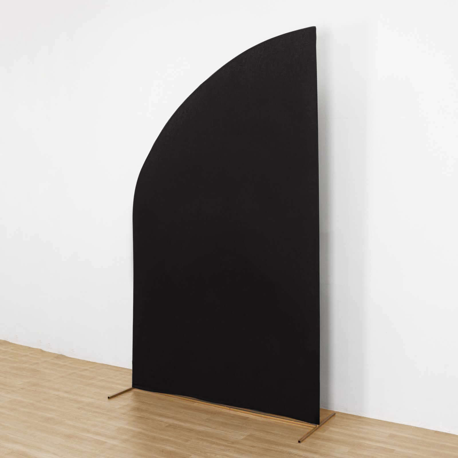 Exclusive 8ft Black Spandex Fitted Cover for Half Moon Wedding Arch Backdrop Stand