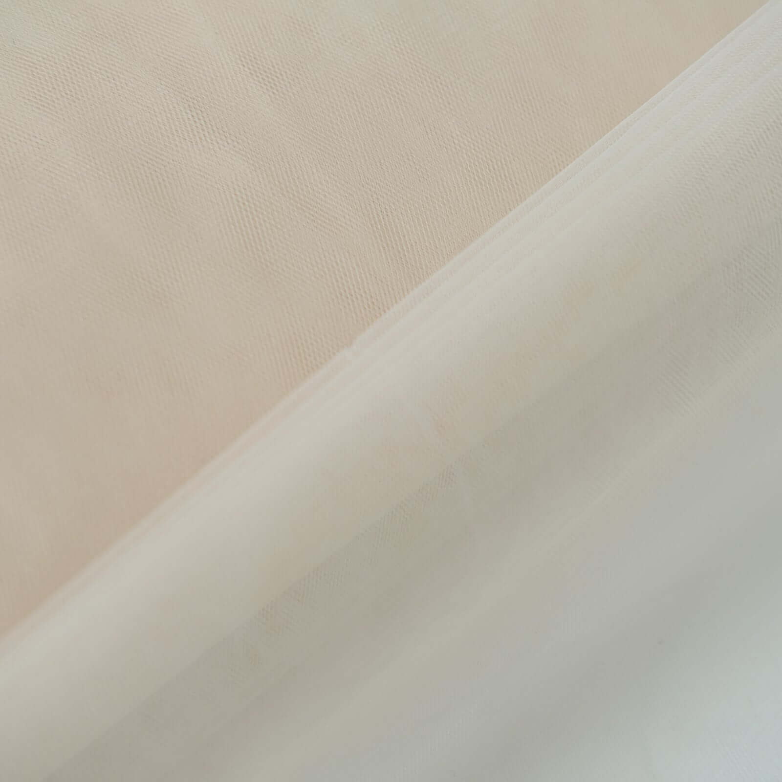 Hot Deal! 108'x50 Yards Ivory Tulle Fabric Bolt for DIY Crafts