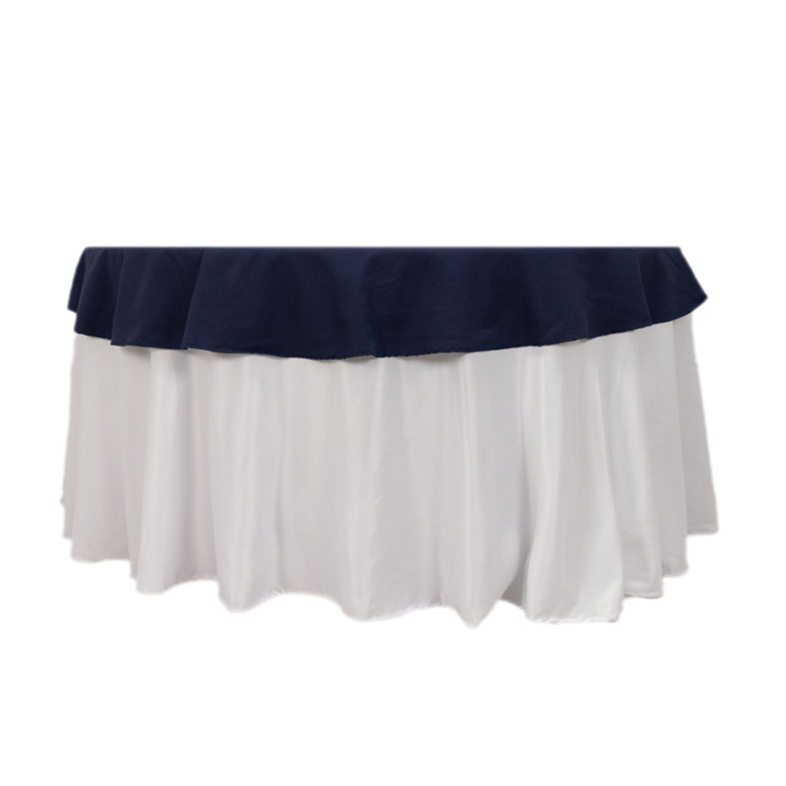 Navy Blue 70" Wrinkle-Resistant Cotton Blend Round Tablecloth - Perfect for Events!