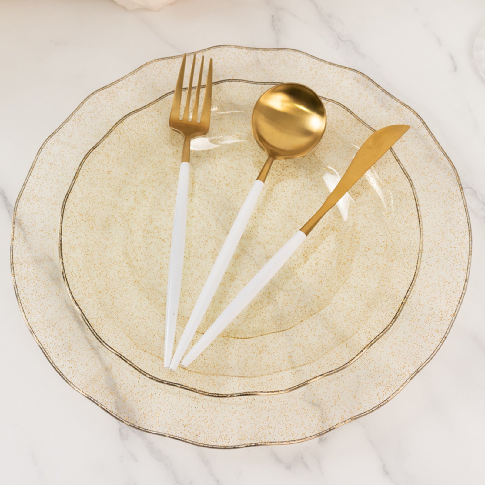Hot Deal! 10-Pack Gold Glitter Plastic 9