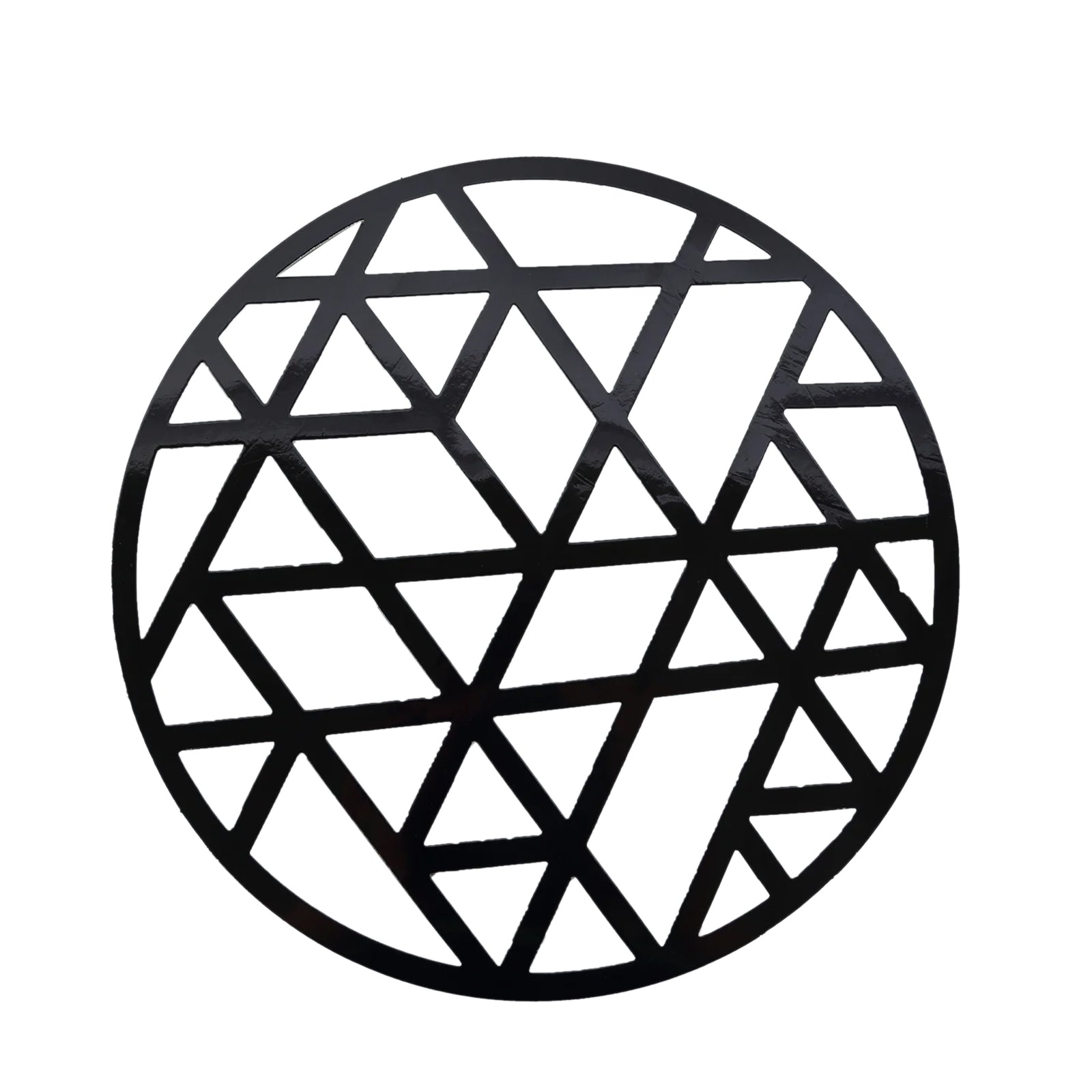 Hot Sale! 6-Pack Disposable Black Cardboard Table Placemats with Laser-Cut Geometric Triangles, 13 Inches