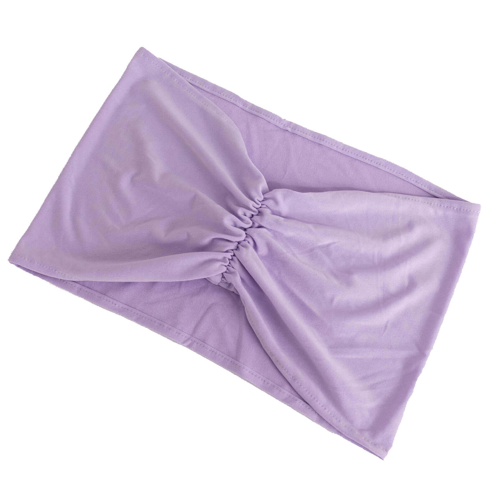 5-Pack Lavender Lilac Ruffled Spandex Chair Sashes - Wide & Easy Stretch Bands