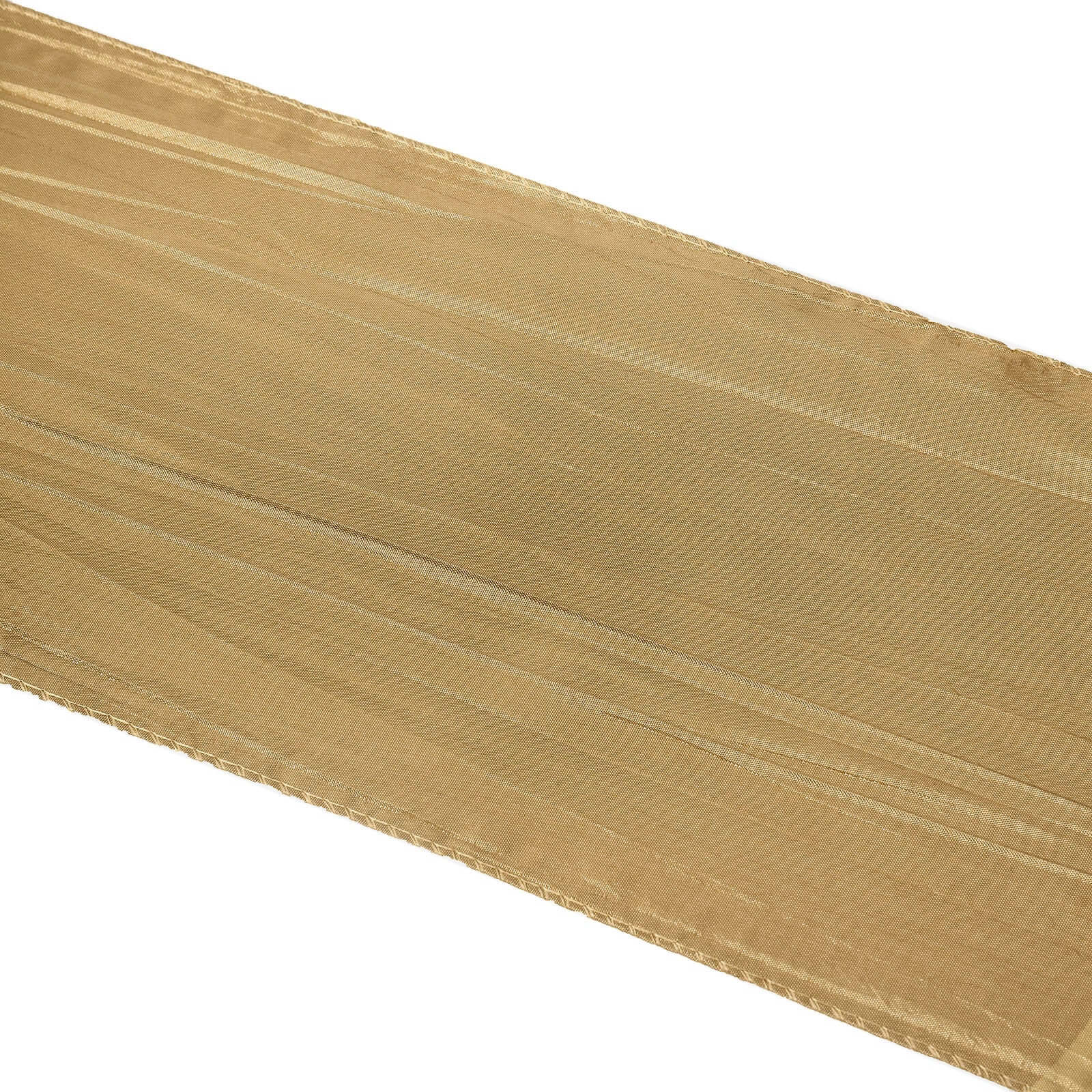 Gold Taffeta Chair Sashes - 5 Pack for Weddings & Events, Accordion Crinkle Style