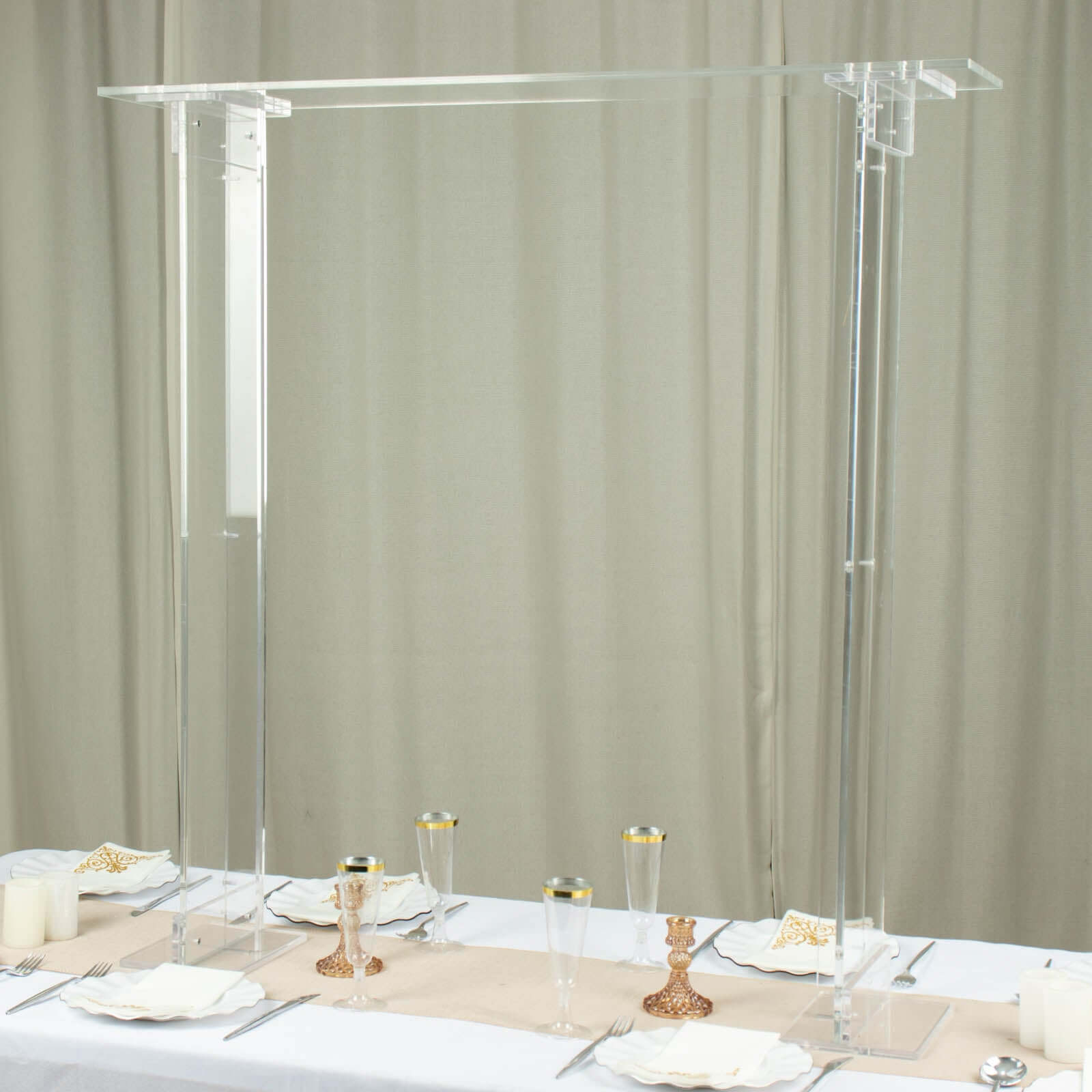 Hot Sale! Clear Acrylic Rectangular Flower Stand - Ideal Decorative Table Centerpiece for Events