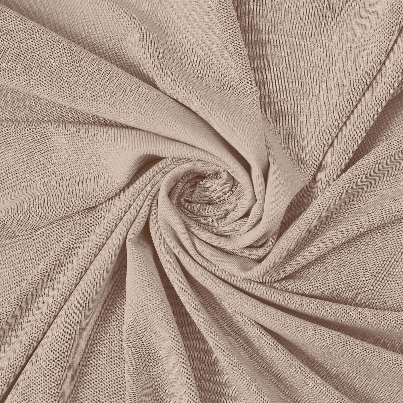 5ft Double-Sided Matte Nude Spandex Fitted Cover for Round Top Wedding Arch Stand