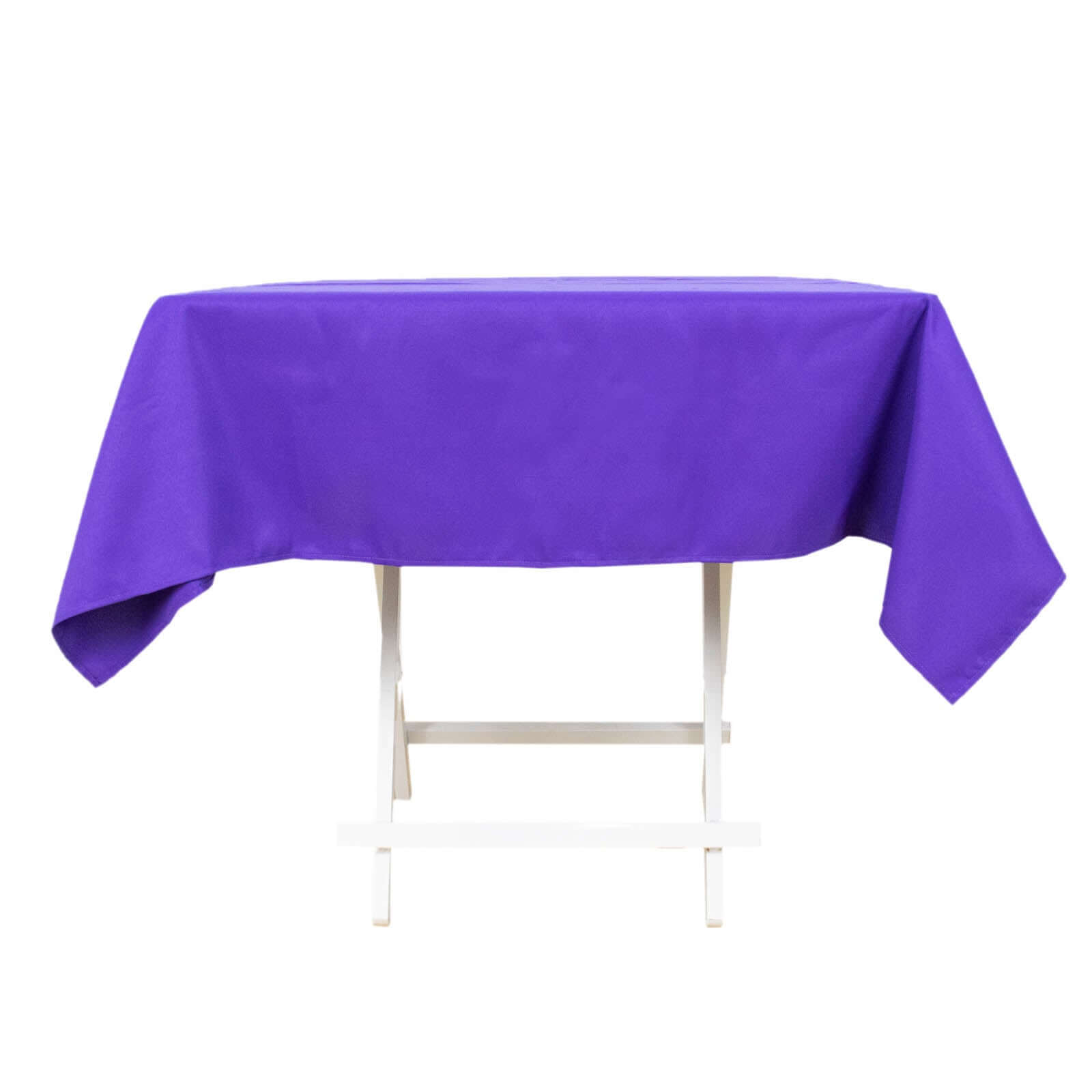 Hot Sale! 54x54 Purple Square Polyester Tablecloth - 220GSM Stain & Wrinkle Resistant