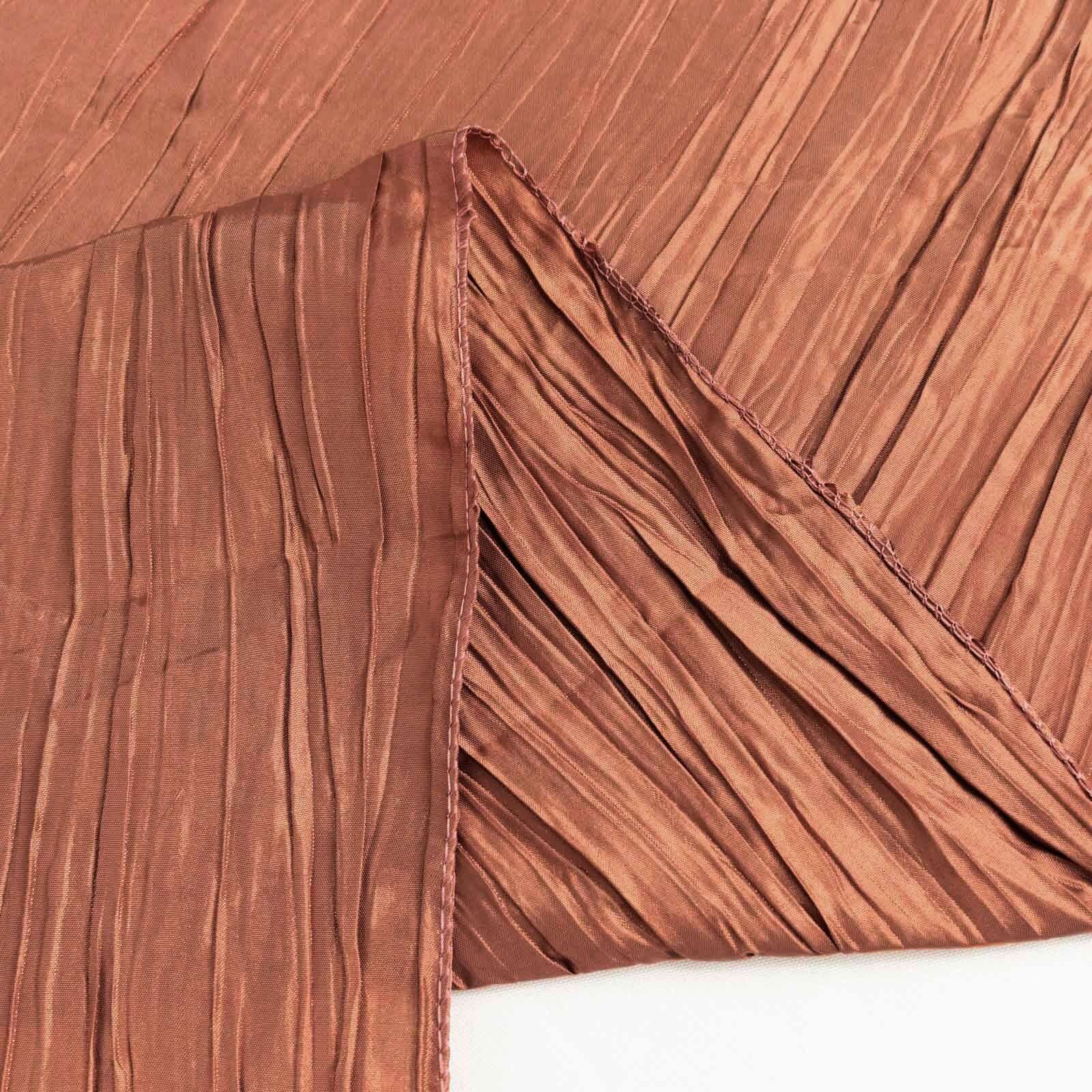 5-Piece Terracotta (Rust) Accordion Crinkle Taffeta Chair Sashes 6x106 - Ideal for Weddings & Gatherings