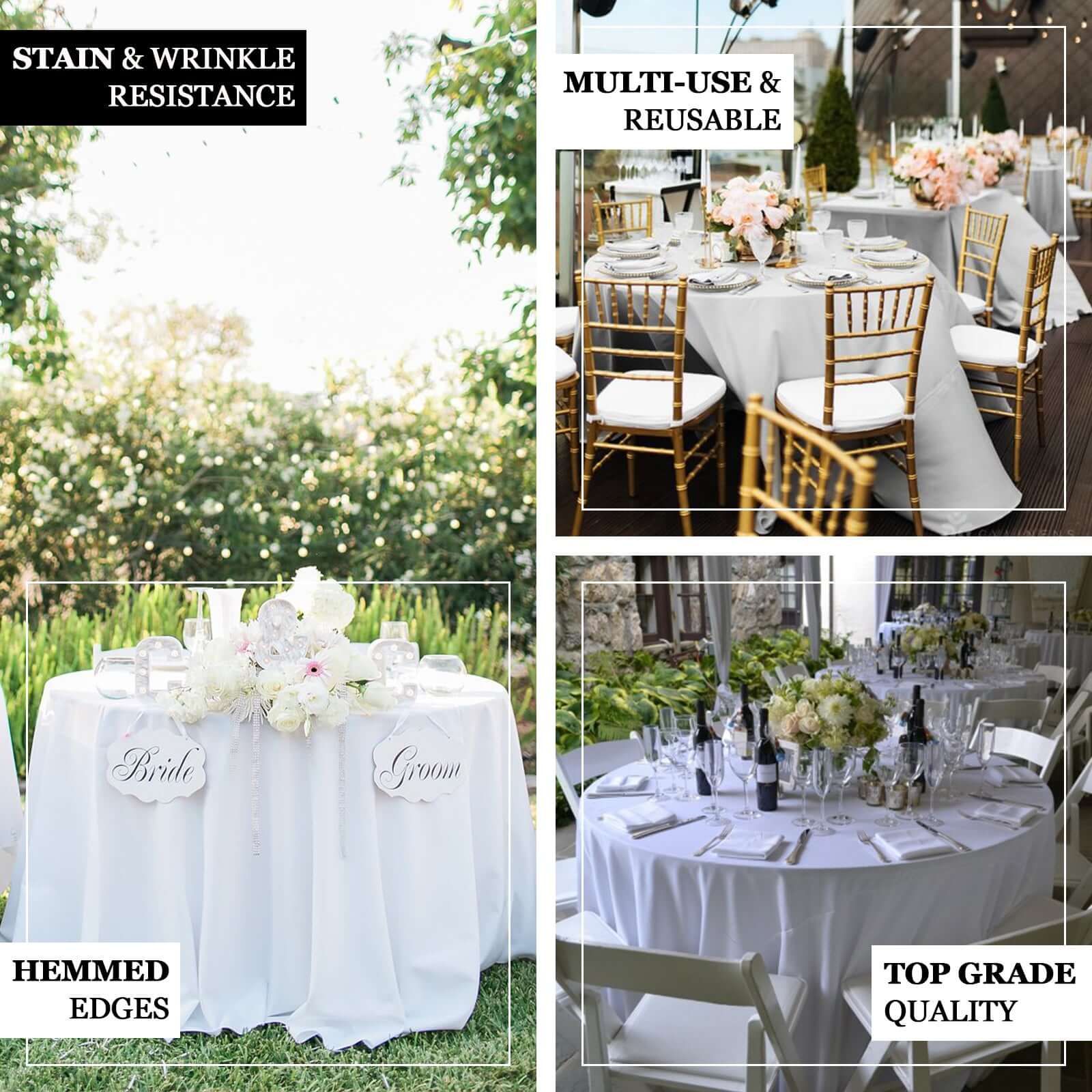 Premium Polyester 108-Inch Round Chocolate Tablecloth - Wrinkle-Free & Stain-Resistant