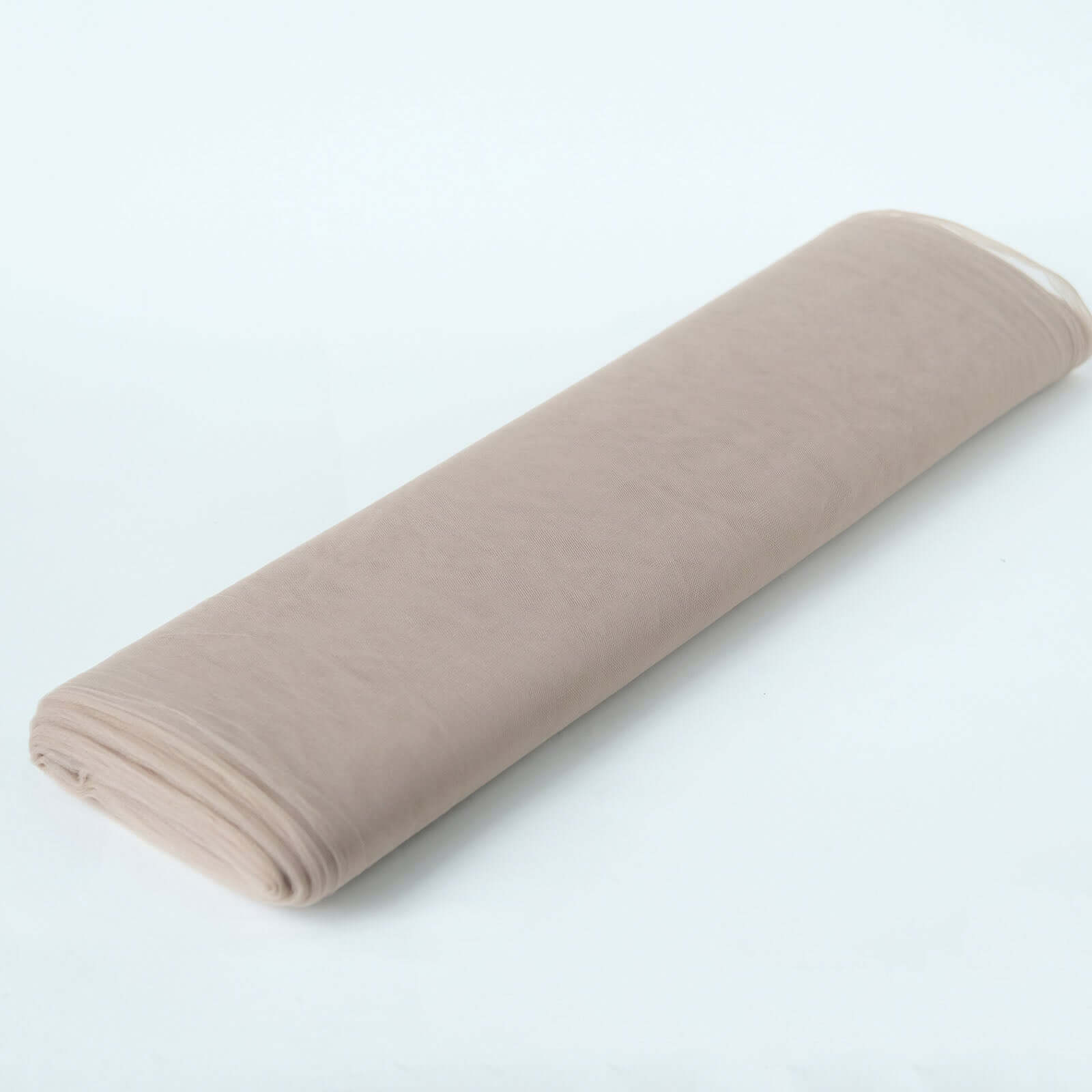 40-Yard Taupe Tulle Fabric Bolt, 54-Inch Wide, Ideal for DIY Crafts