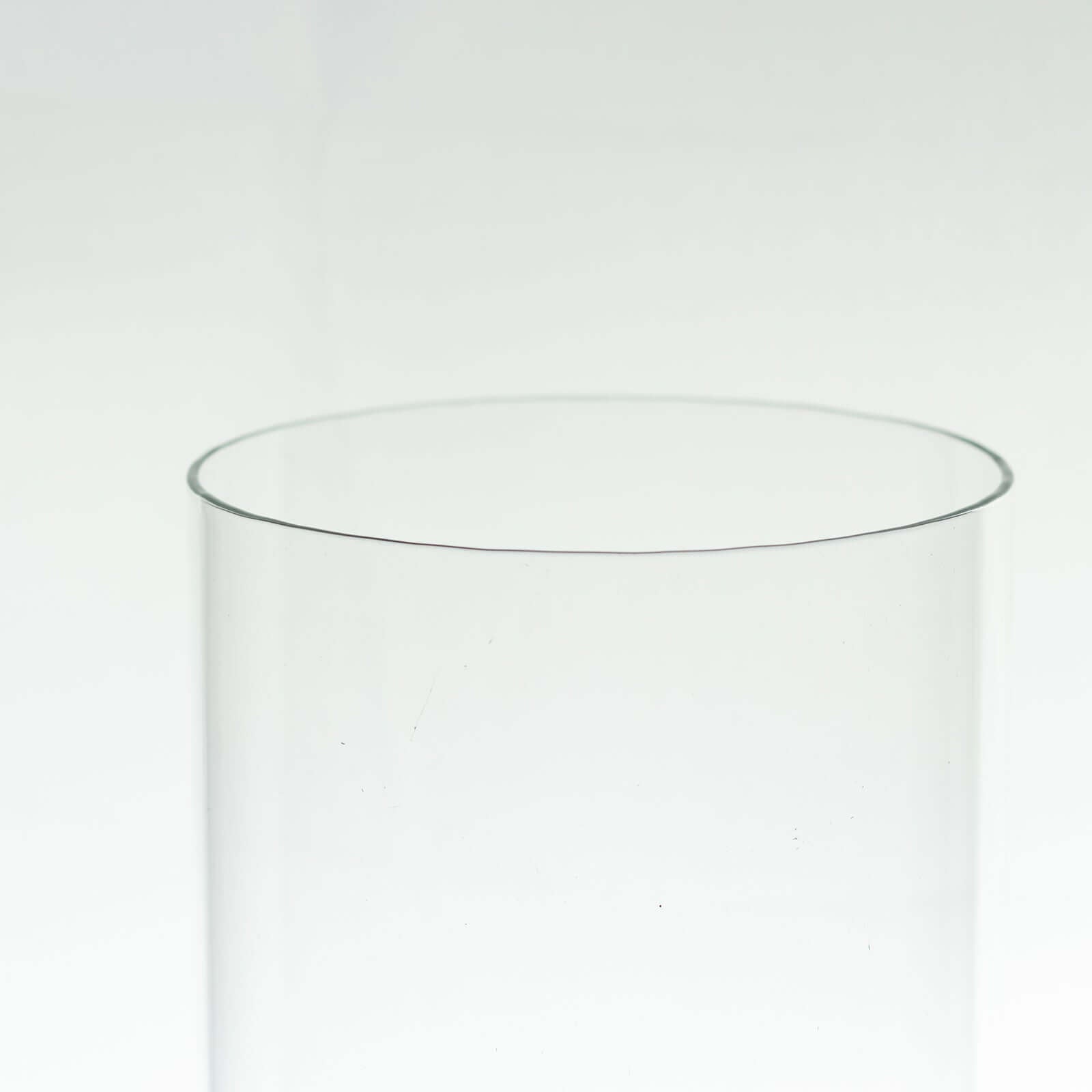 2-Piece Clear Glass Open-End Hurricane Candelabra Shades - 20-Inch Stylish Table Centerpieces