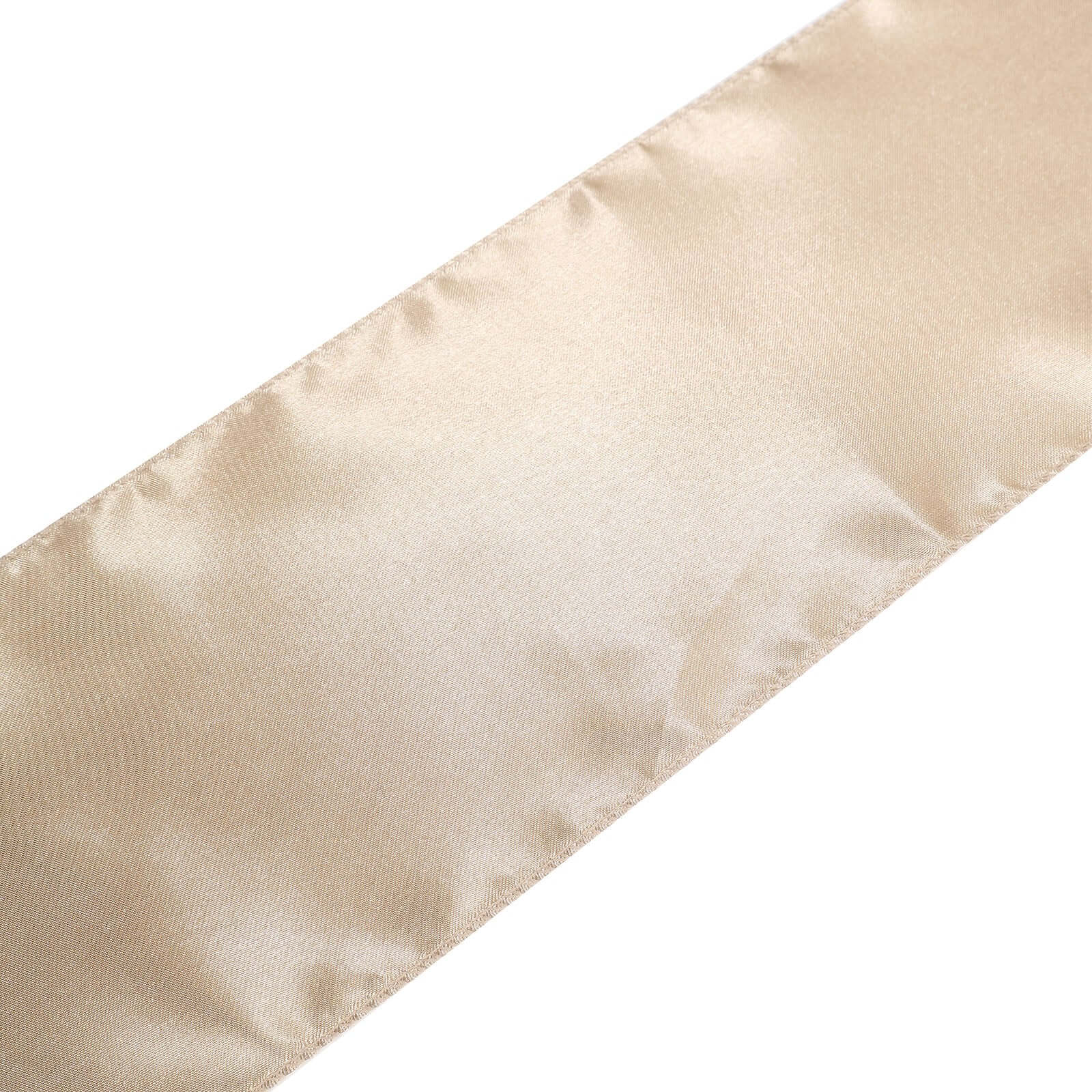 5-Piece Nude Satin Chair Sashes - Durable, Shiny Finish 6x106