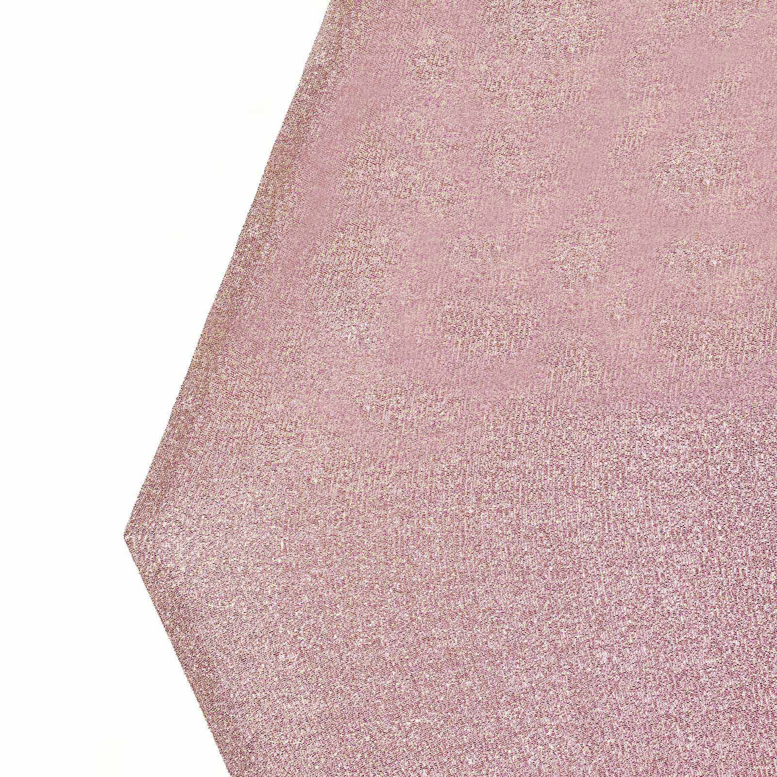 Special Offer! 8ft x 7ft Rose Gold Metallic Shimmer Tinsel Spandex Two - Sided Hexagon Wedding Arbor Backdrop Cover
