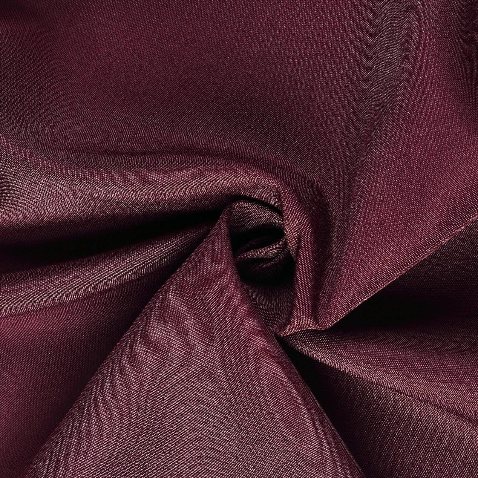 10-Piece Wrinkle-Free, Stain-Resistant Burgundy Polyester Slip-On Chair Covers for Folding Chairs