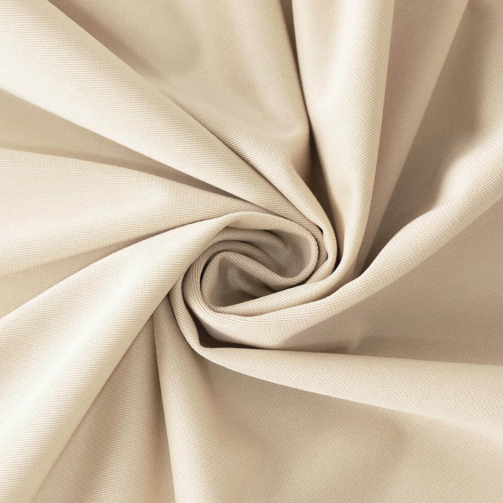 Hot Sale! Beige Premium Scuba Polyester Stretch Folding Chair Slipcover - Wrinkle & Stain Free