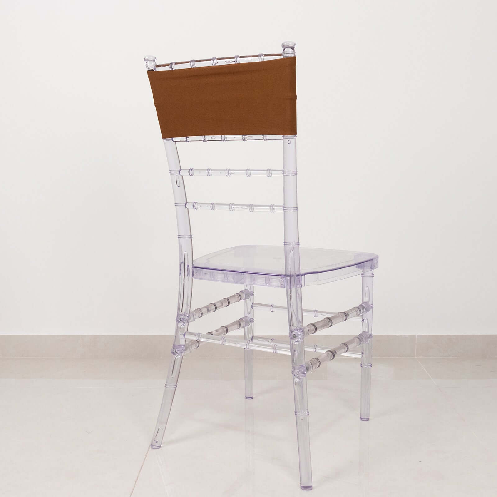 5-Piece Cinnamon Brown Stretch Spandex Heavy-Duty Chair Sashes, 5x12