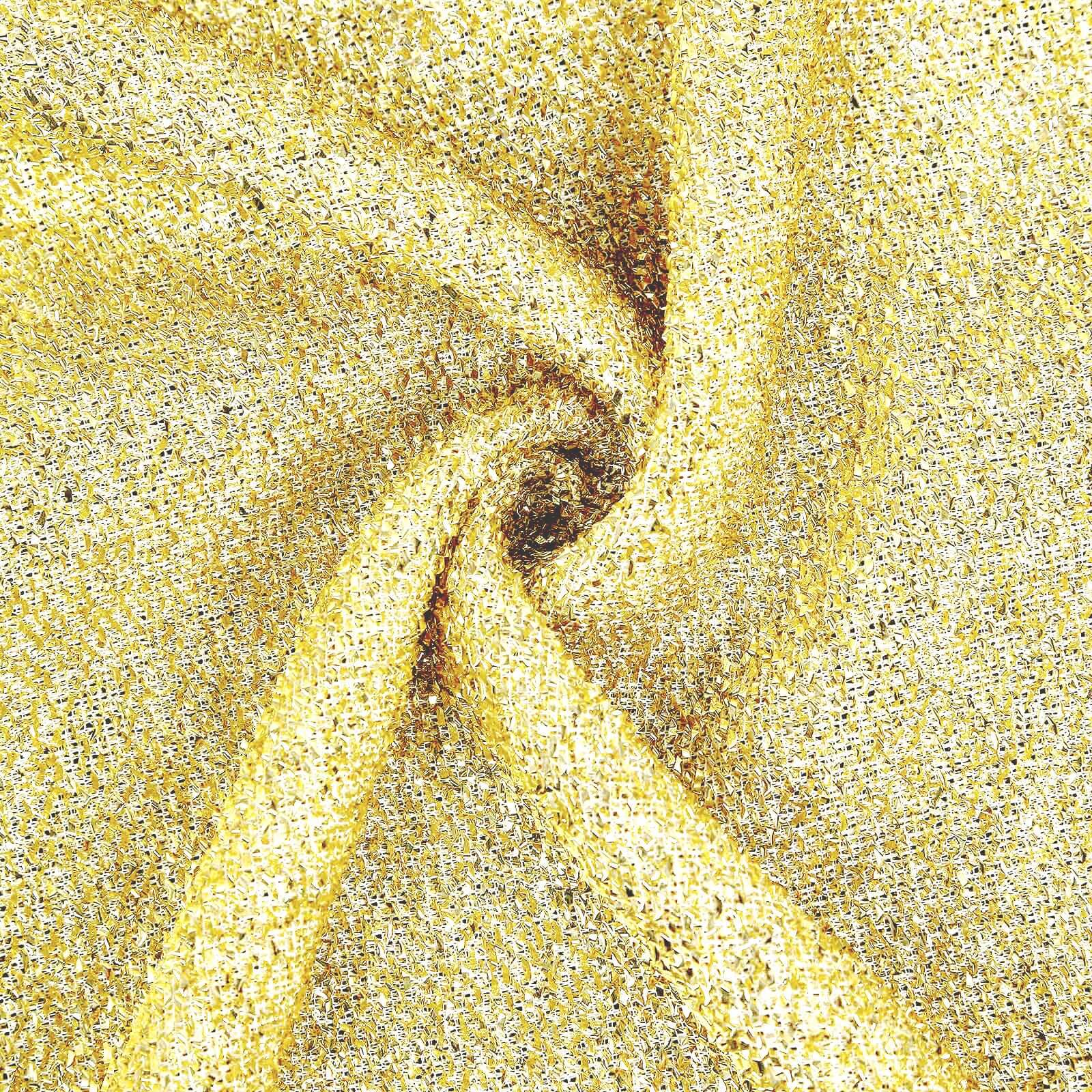 5ft Champagne Shimmer Tinsel Spandex Backdrop Cover for Fitted Round - Top Wedding Arch
