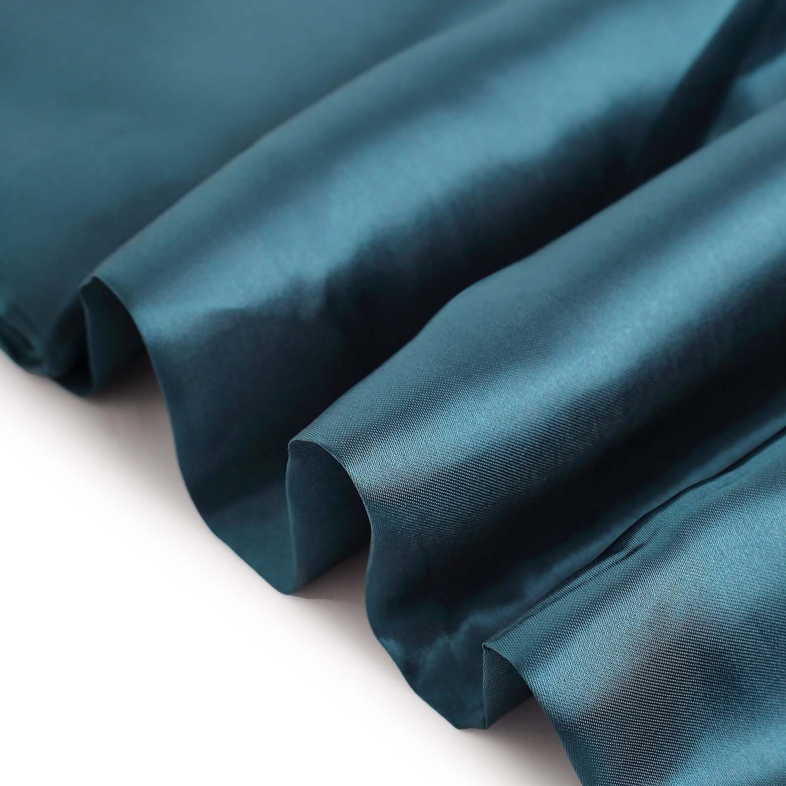 Huge Discount! 10-Yard by 54-Inch Peacock Teal Satin Fabric Bolt for Various Uses