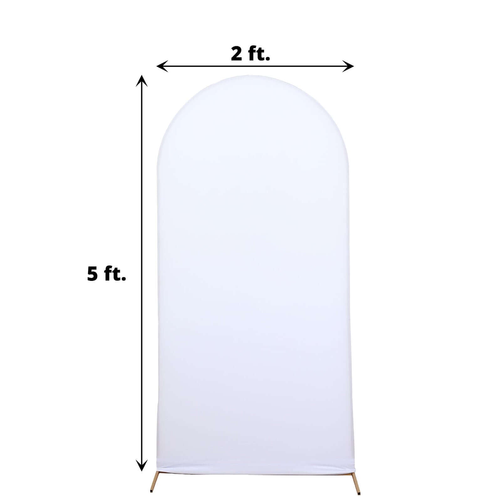 Hot Sale! 5ft Matte White Spandex Fitted Cover for Round Top Wedding Arch Backdrop Stand
