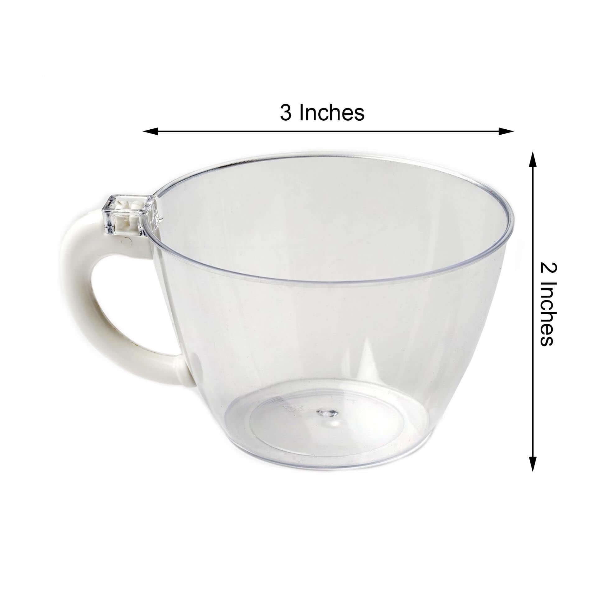 Hot Deal! 12-Pack Disposable 6oz Hard Plastic Coffee & Tea Cups with Handles