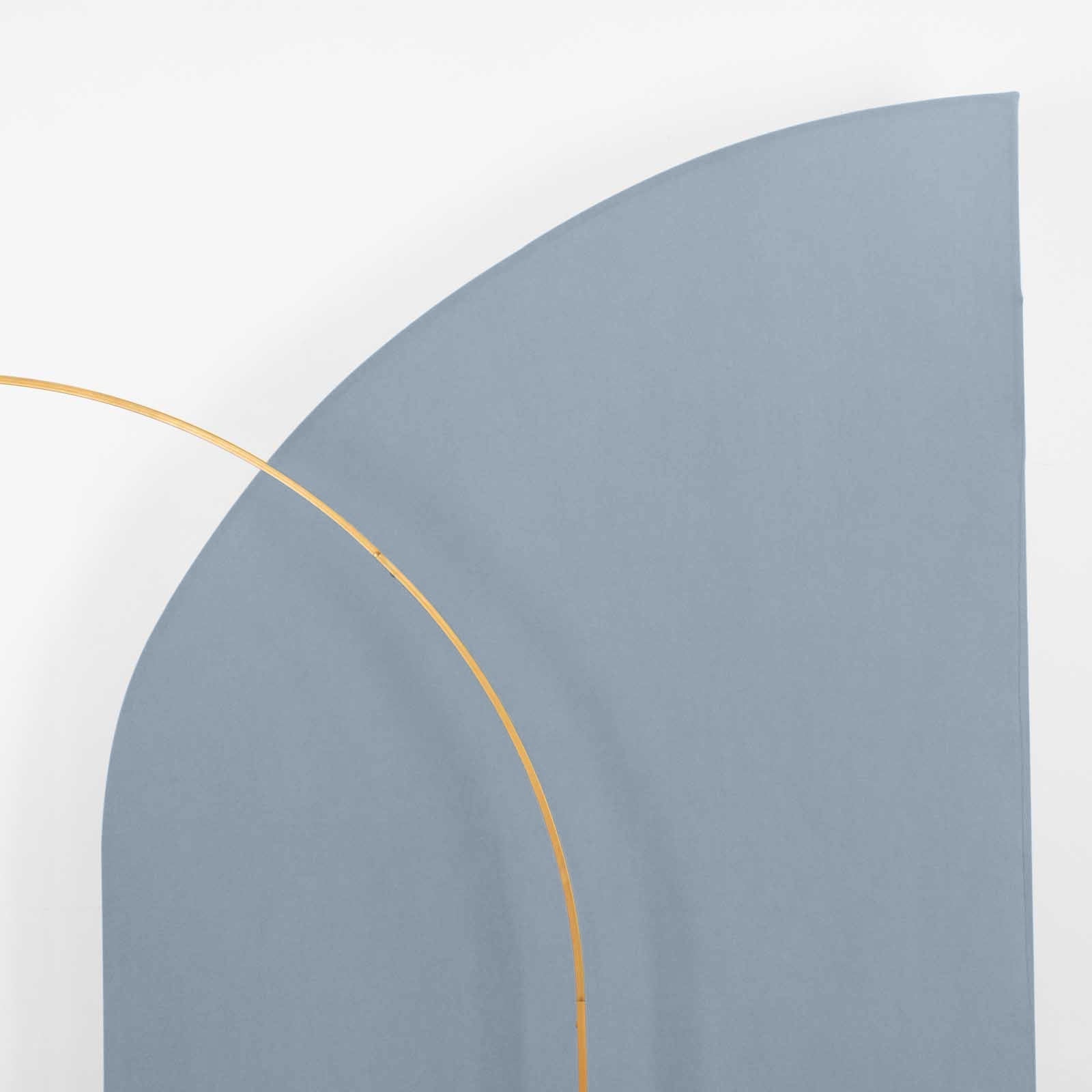 8ft Dusty Blue Spandex Wedding Arch Cover - Ideal for Half Moon Stand