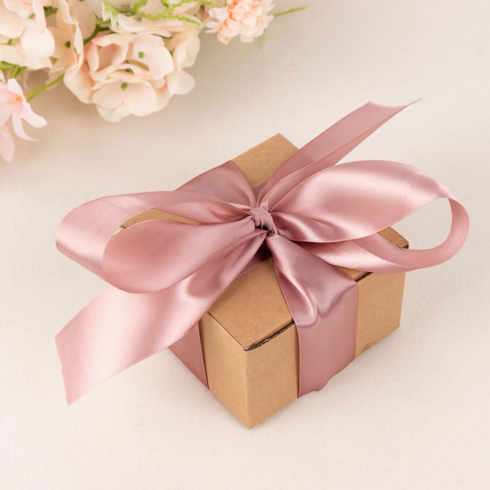 50 Yards 1.5" Dusty Rose Decorative Satin Ribbon - Ideal for Events