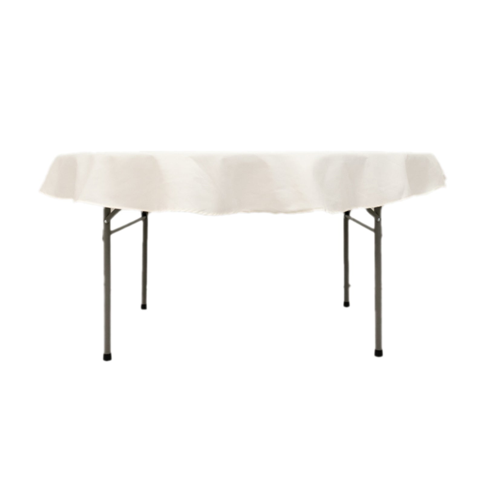 Ivory 70" Cotton Blend Round Tablecloth - Wrinkle-Free & Exquisite