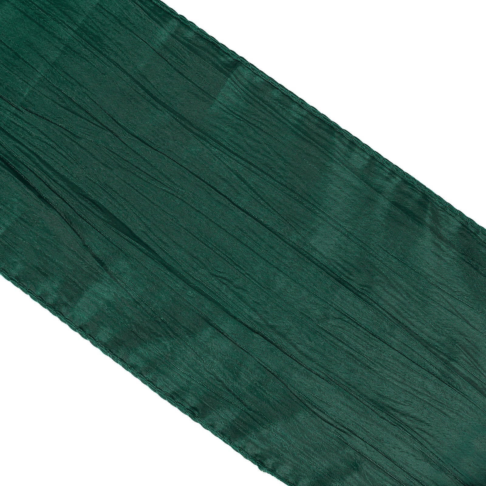 5-Pack Hunter Emerald Green Accordion Crinkle Taffeta Chair Sashes - Ideal for Weddings & Gatherings